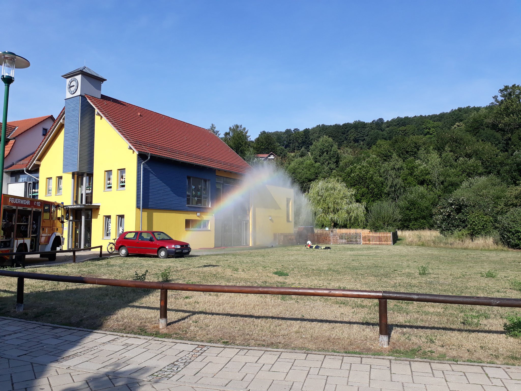 20.07.2018 Brandschutzübung - B. Anzius Kindergarten Farnroda