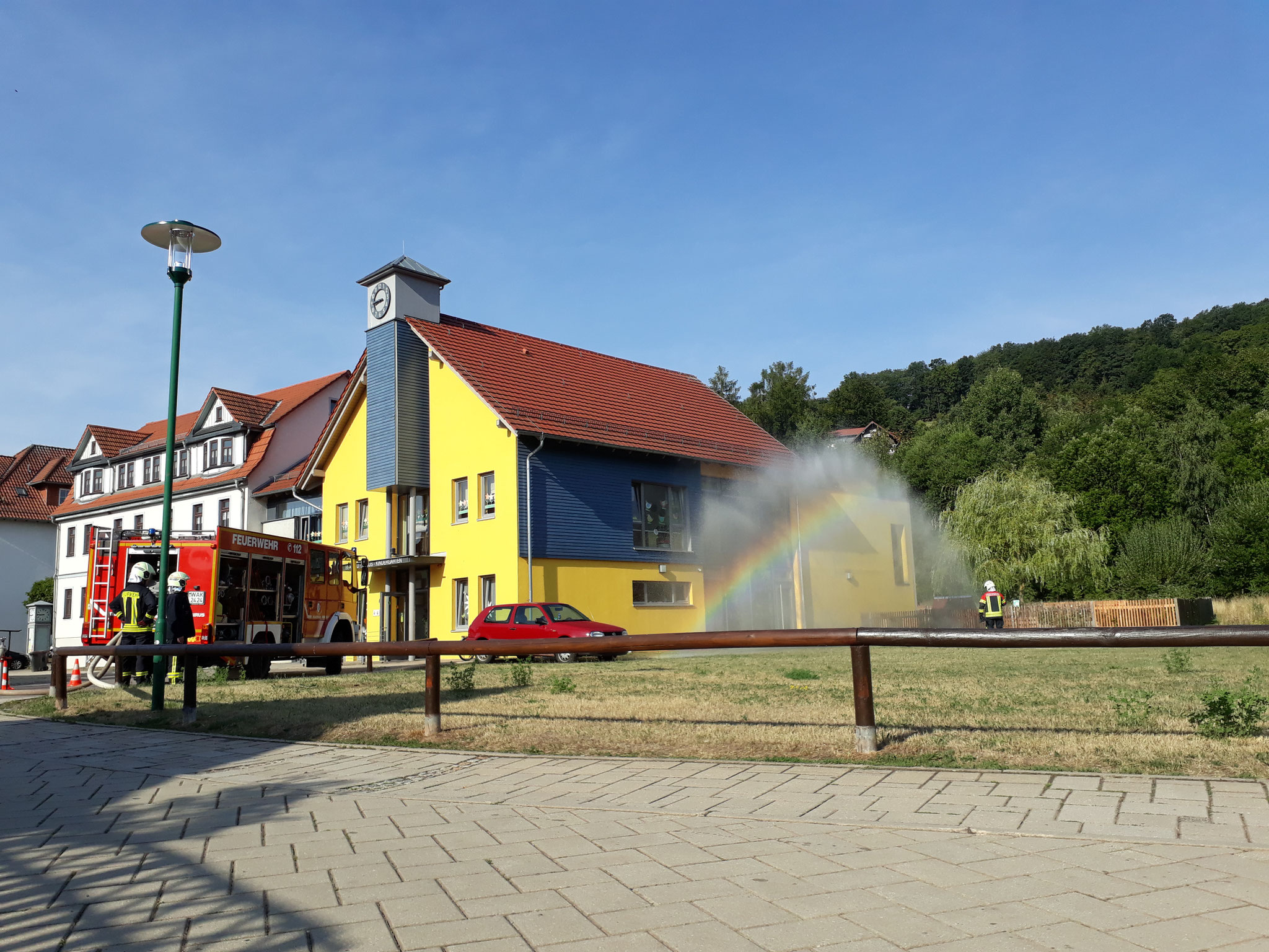 20.07.2018 Brandschutzübung - B. Anzius Kindergarten Farnroda