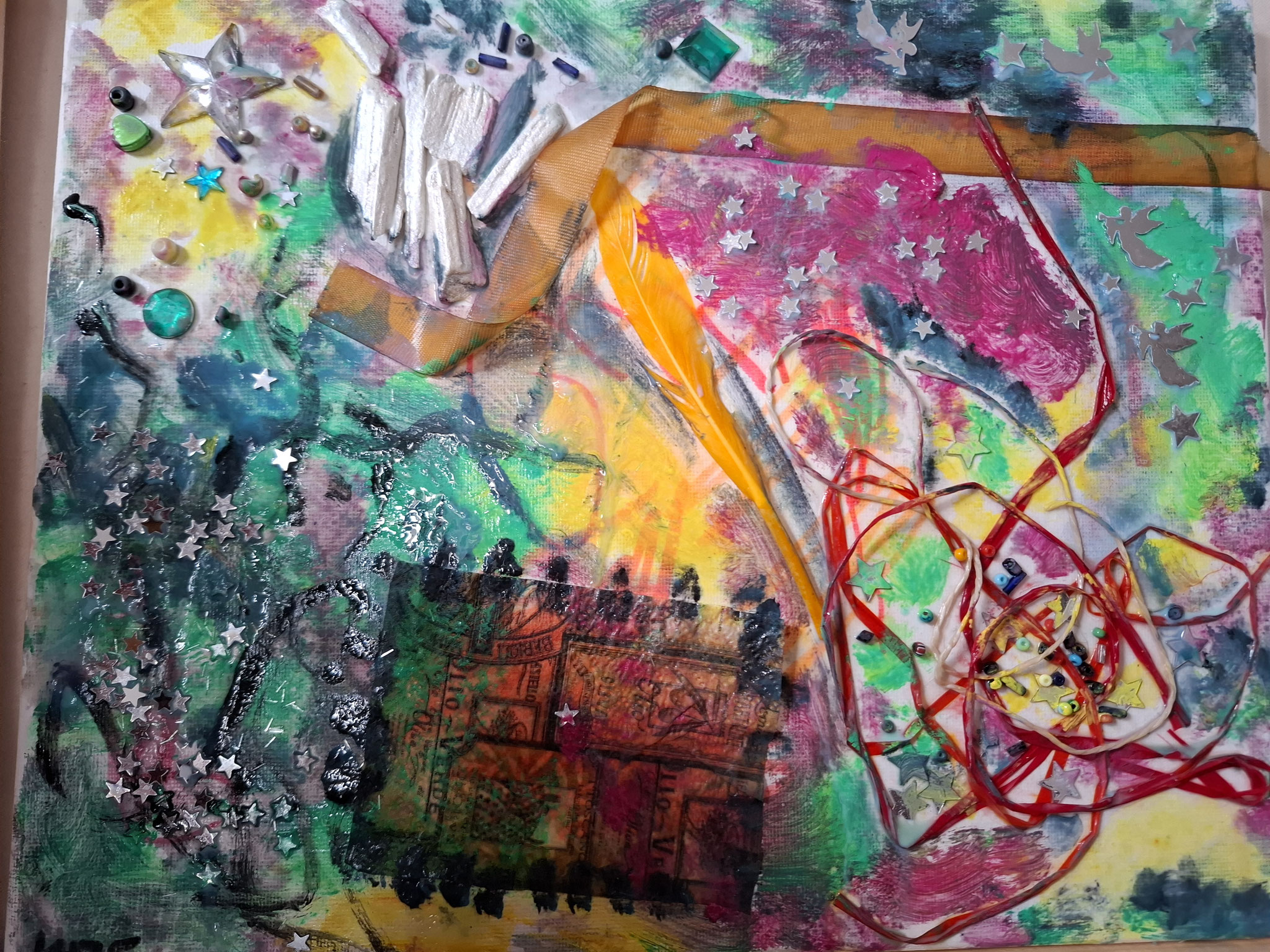 Ohne Titel 2  2025, Mischtechnik/Leinwand, 30x25 cm