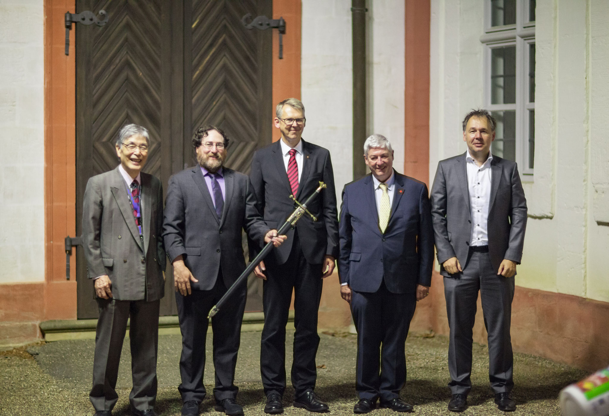 Prof. Isamu Miyamoto, Prof. Craig B. Arnold, Prof. Frank Vollertsen, Prof. Jean-Pierre Kruth and Prof. Michael Schmidt during LANE 2018 (from left to right)