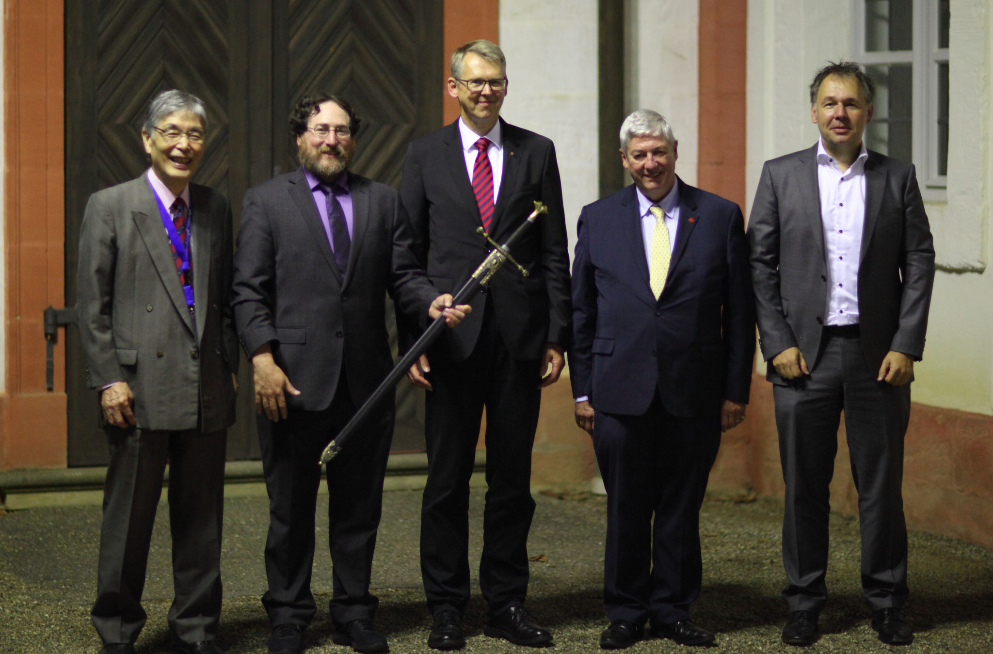 Four Knights of Laser Technology and one conference chair: Prof. Isamu Miyamoto, Prof. Craig B. Arnold, Prof. Frank Vollertsen, Prof. Jean-Pierre Kruth and Prof. Michael Schmidt (from left to right)