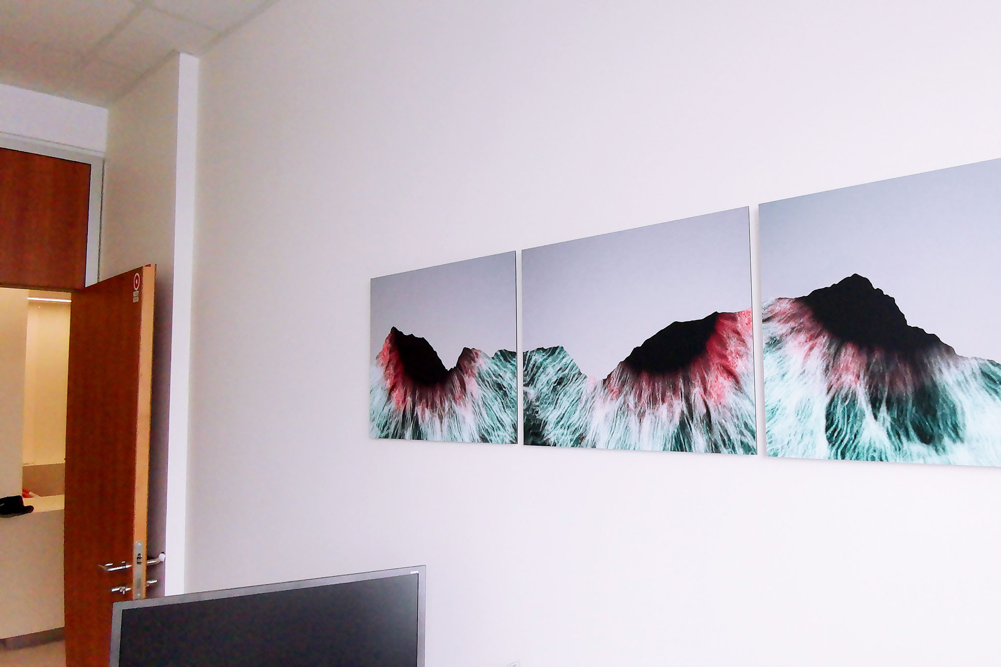 Detailansicht einer Bildtafel zum Thema Auge, Farbwirkung für heilende Umgebung in Klinik und Praxis.