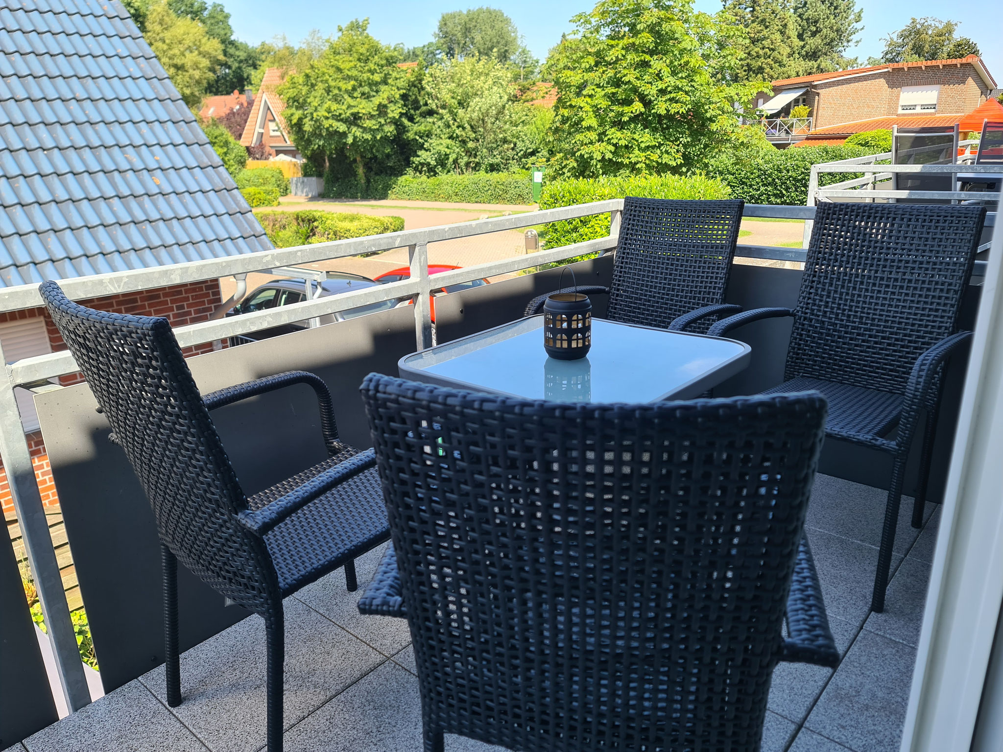 Balkon mit Sitzmöglichkeit