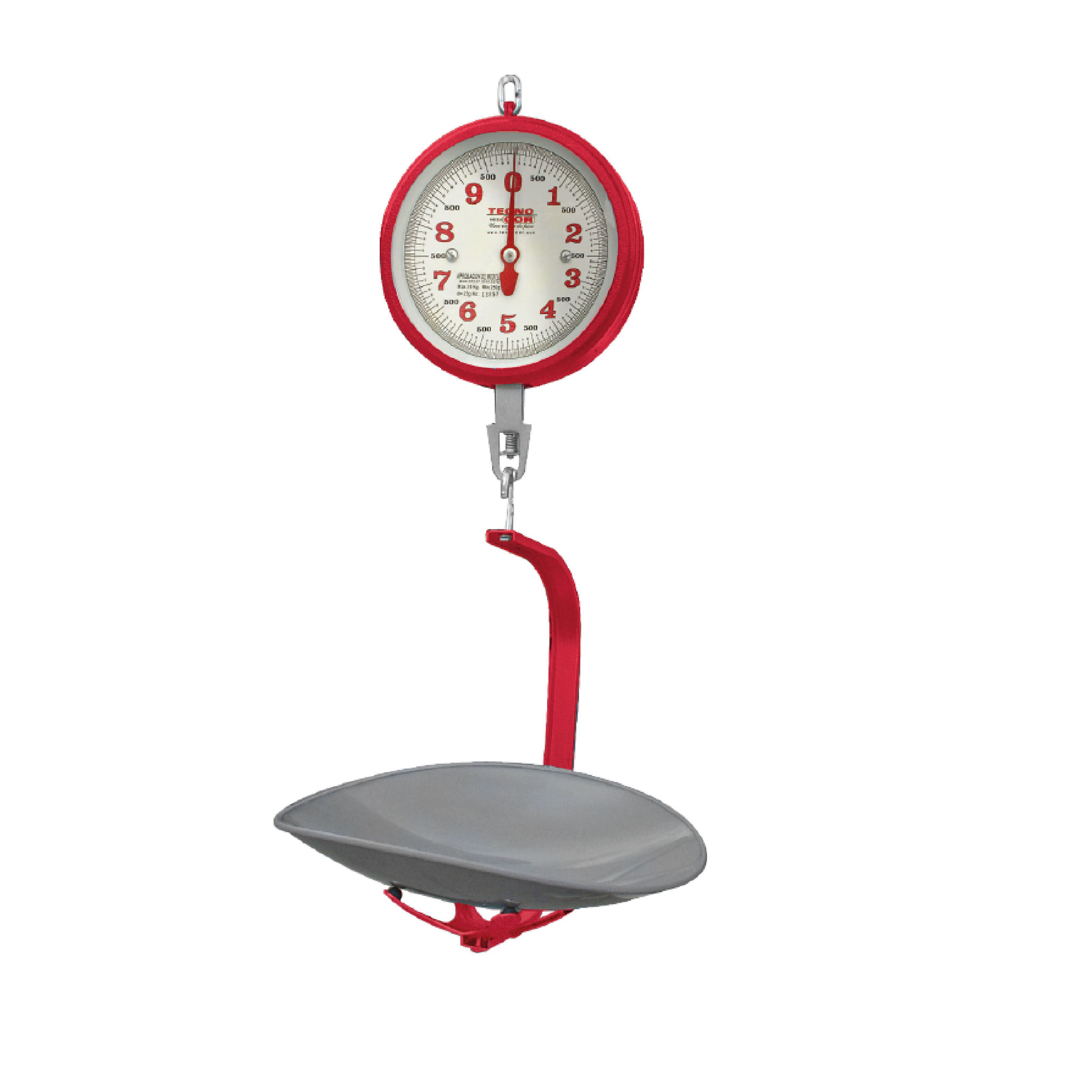 BASCULA COLGANTE DE RELOJ AUTOMATICA CON CUCHARON DE 10 Y 20Kg. / 25g.