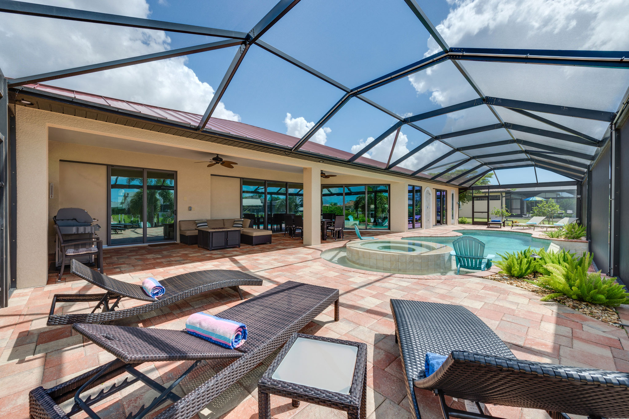 Pool & Spa Ferienhaus Cape Coral Florida - Villa Coral Laguna