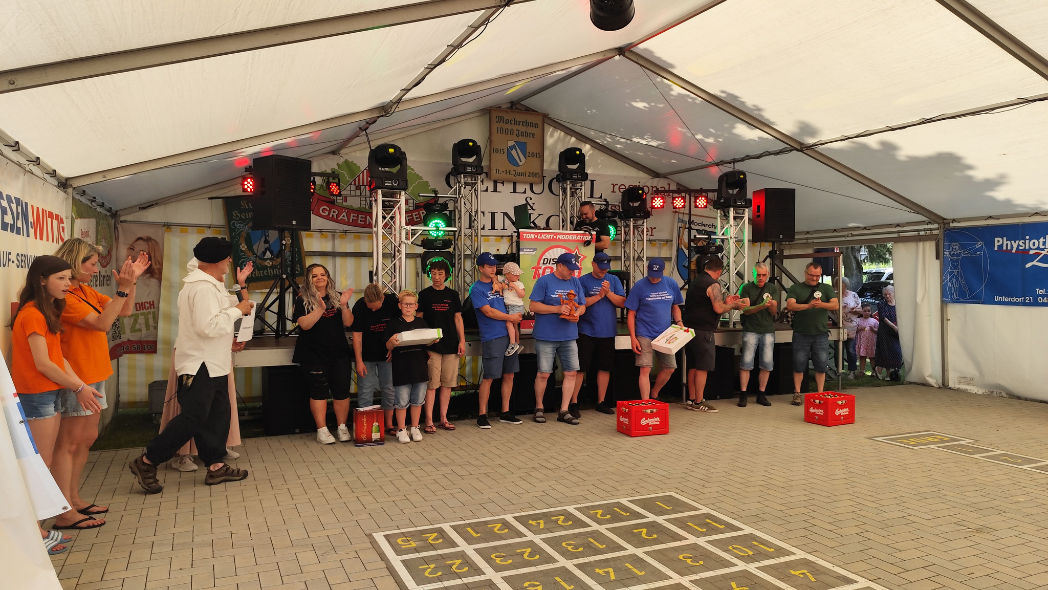 Platz 2 im Zielwerfen der Vereine: Schildauer 4 (Team der Frauen) sowie Platz 3: Sportfreunde Rahn 1