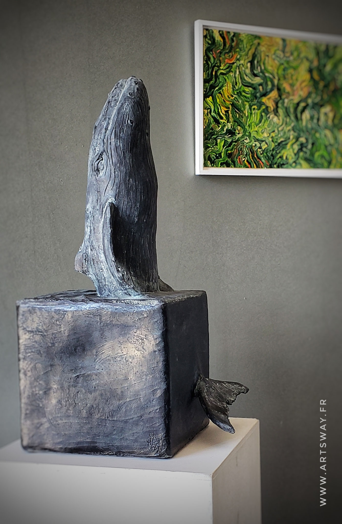 PAUL WHALES SHEPHERD : Grès patiné (H:60 x 35 x30) - 2025 - 1100€