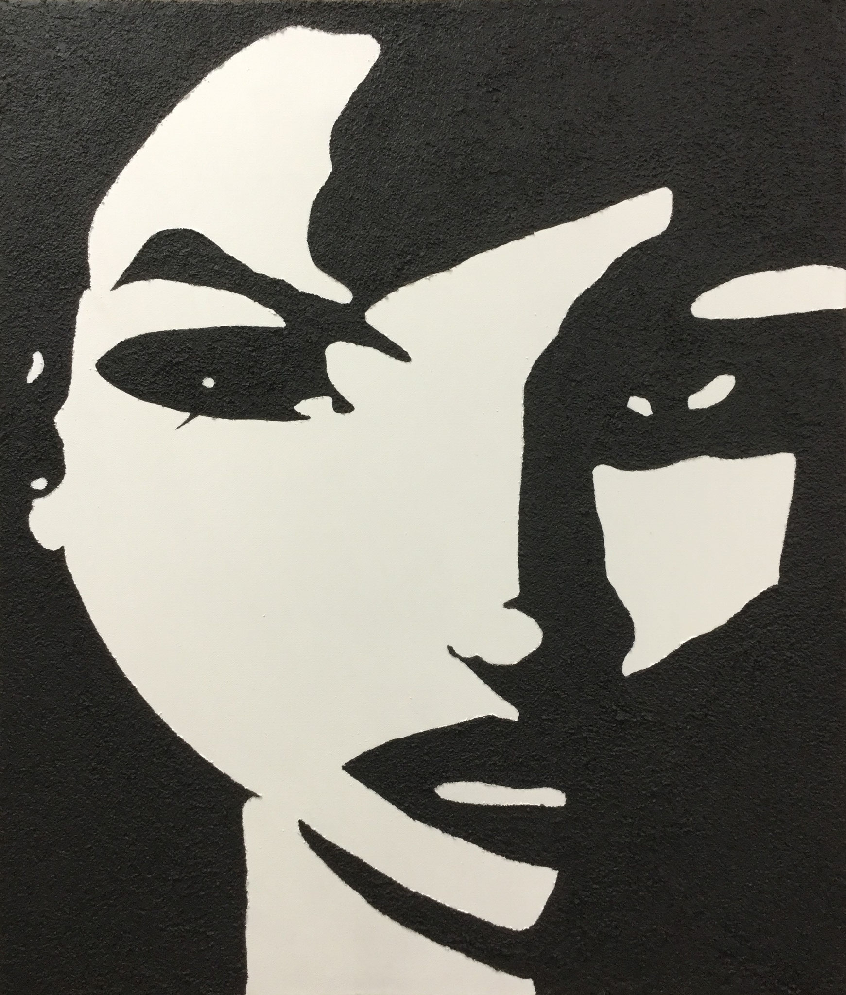 face white/black  -  70x60 cm - CHF 650.--