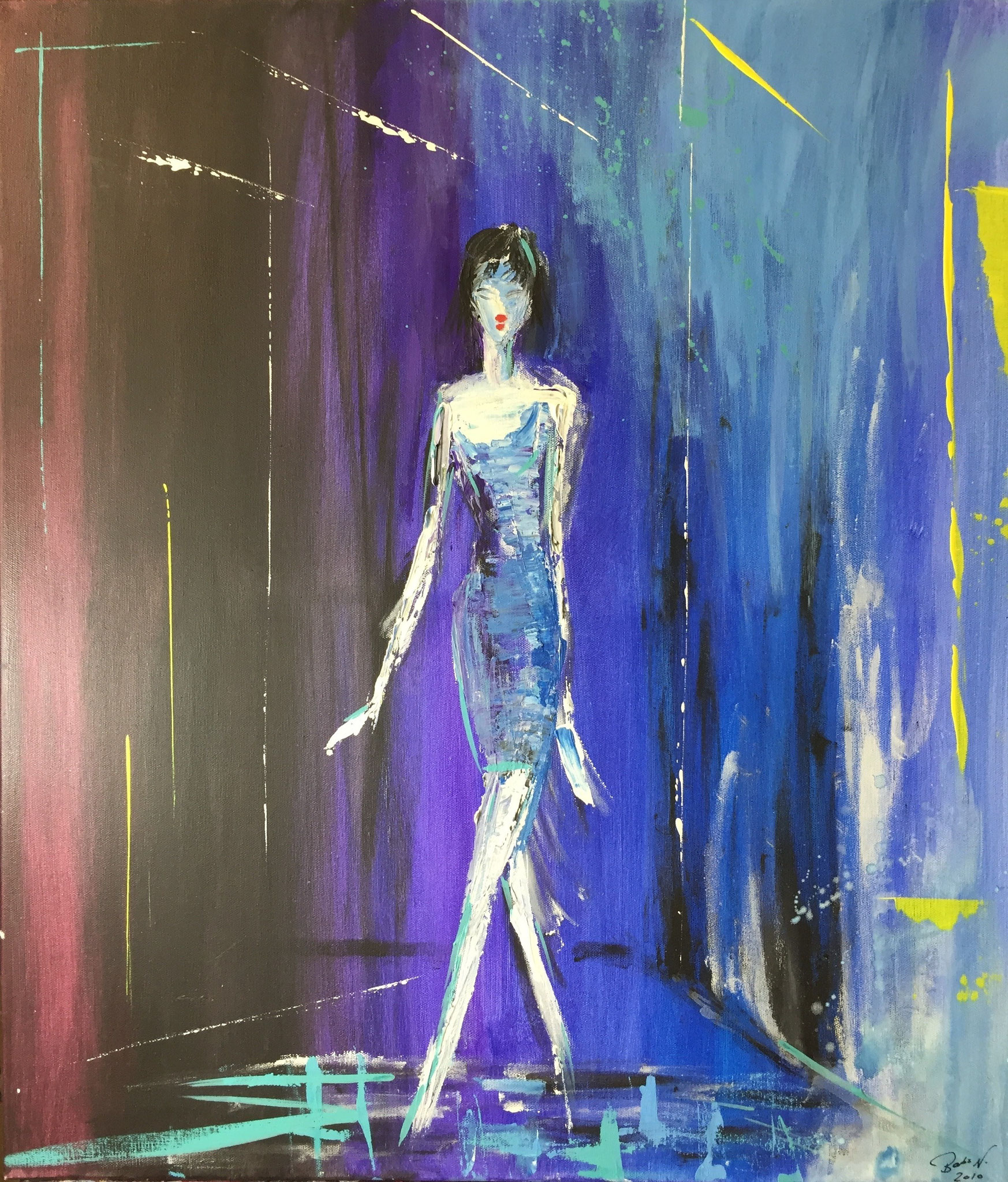 blue lady - 70x60 cm - sold