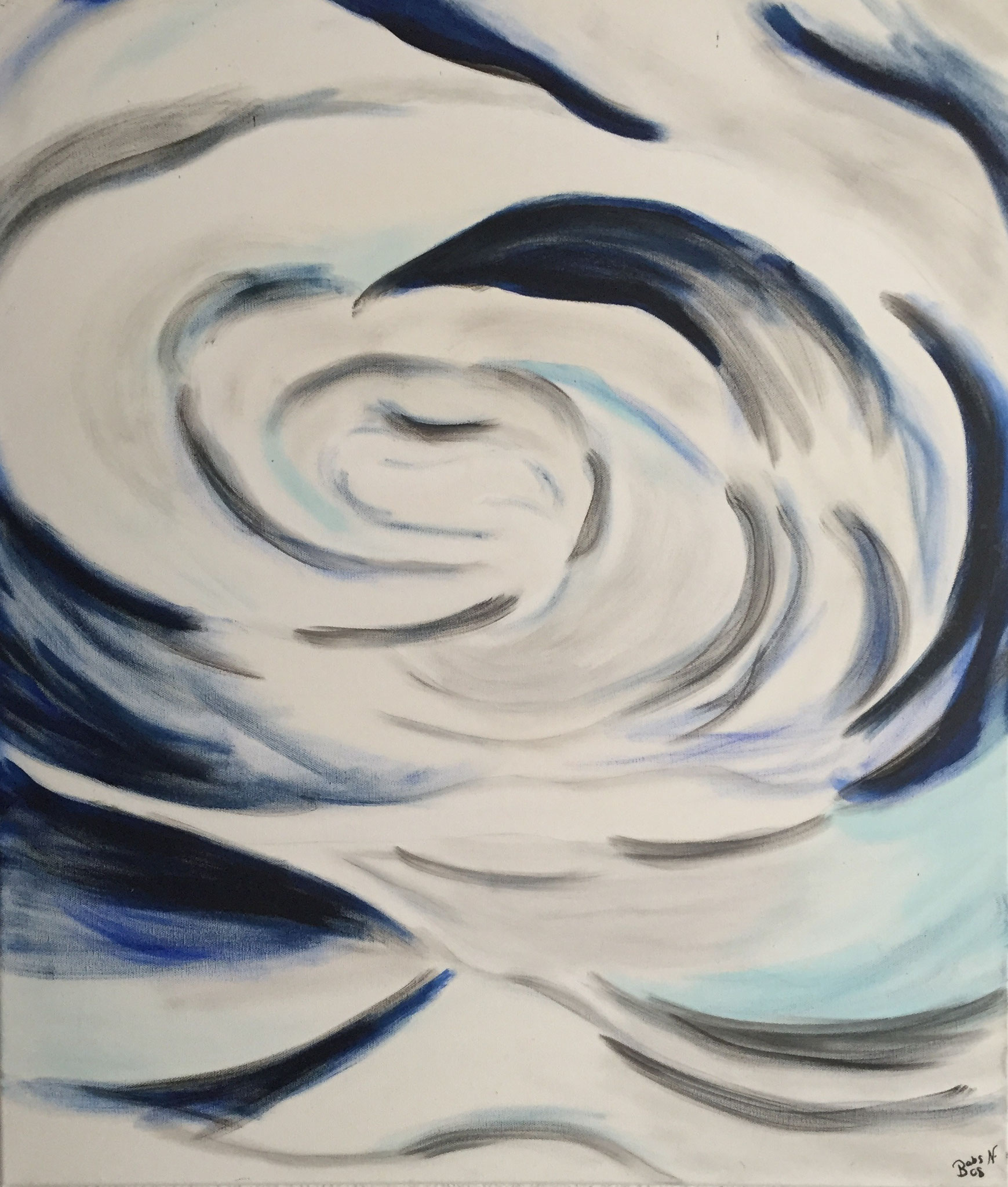 blue rose - 60x70 cm - sold