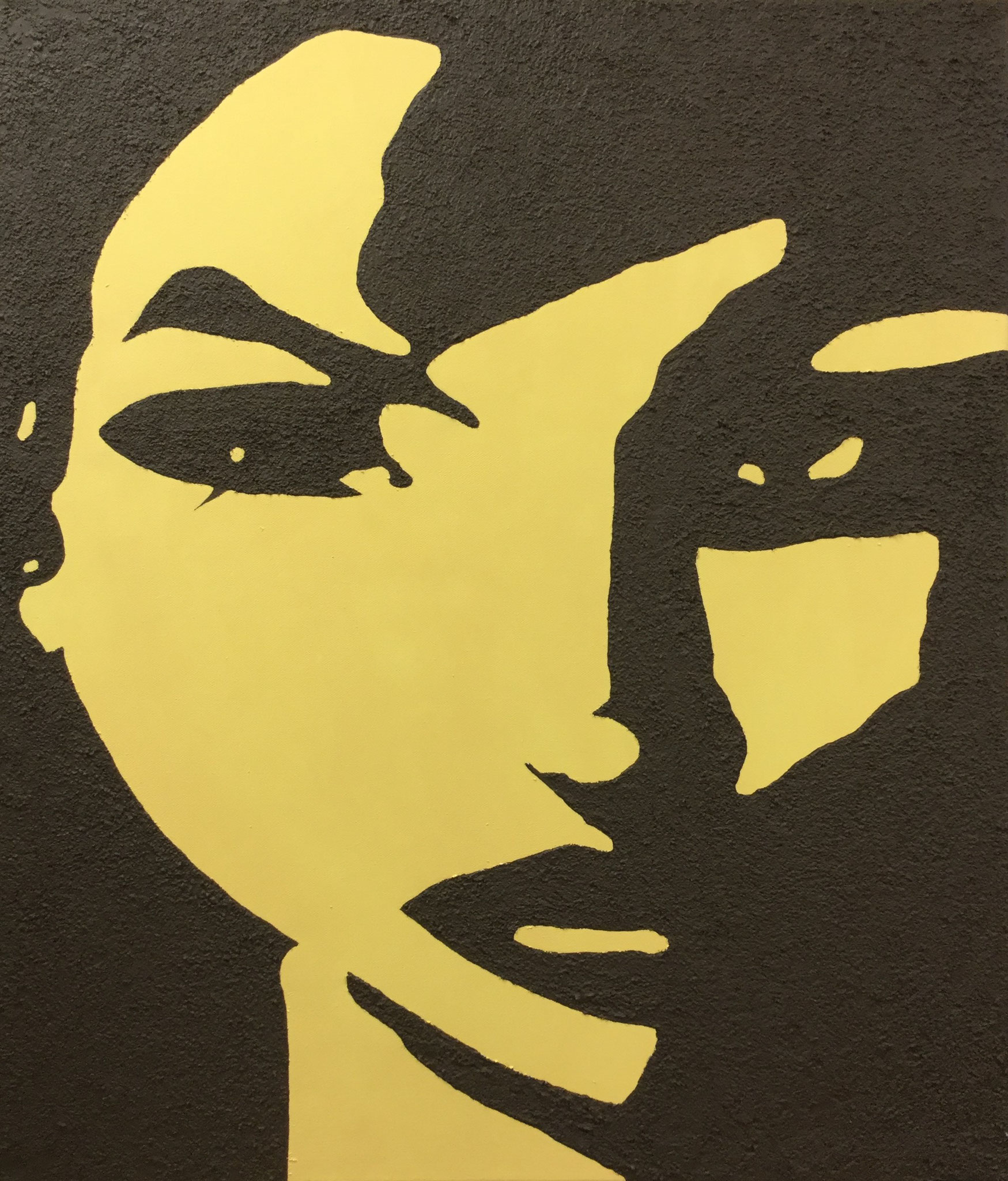 face yellow/brown  -  70x60 cm - CHF 650.--