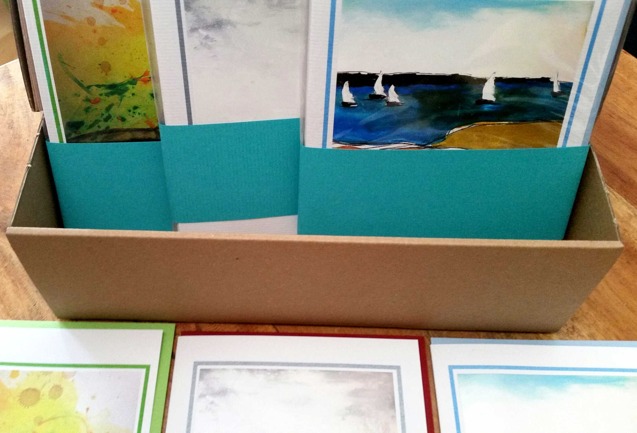 kunstkarte mit Segelboot