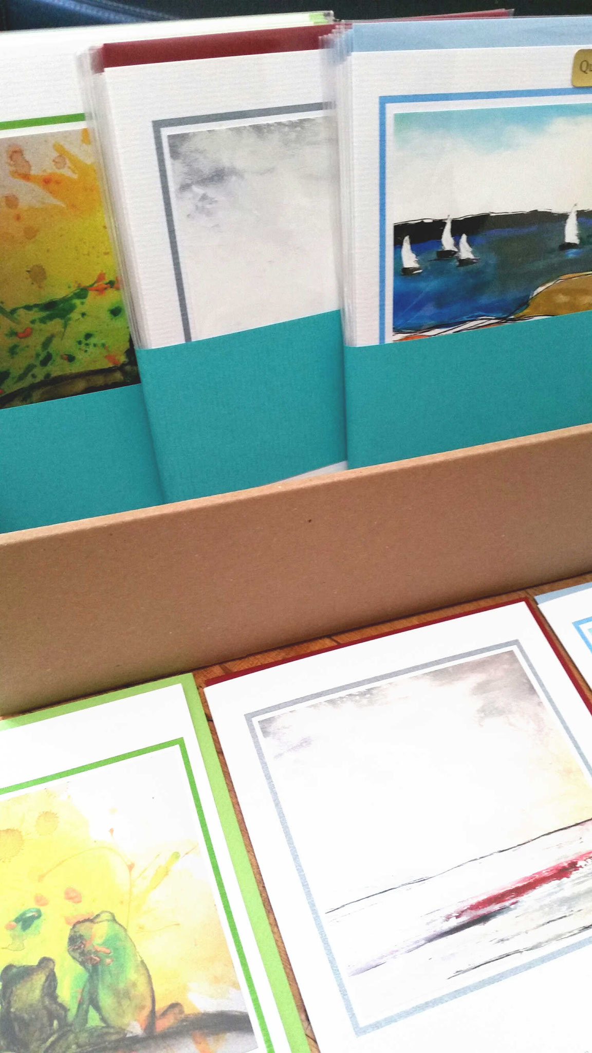 Kunstkarte mit Fröschen