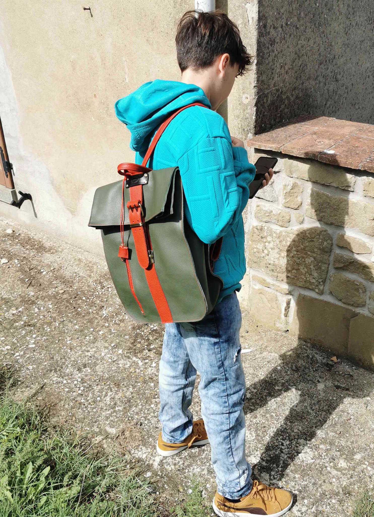 zaino in pelle