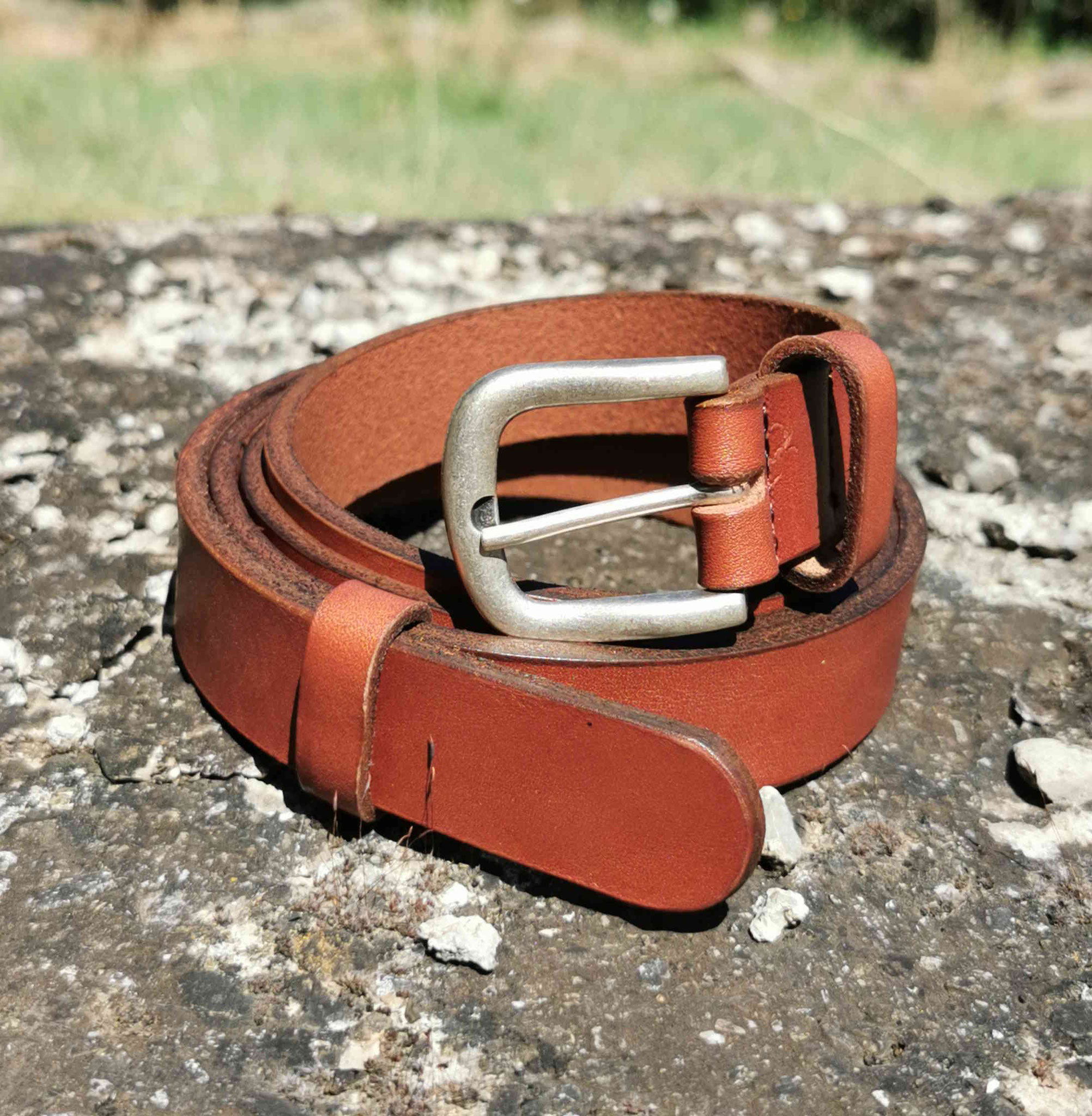 cintura cuoio marrone chiaro