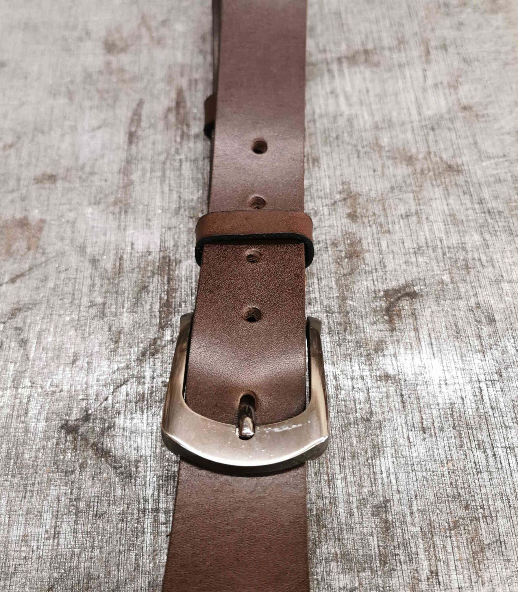 cintura in cuoio marrone scuro
