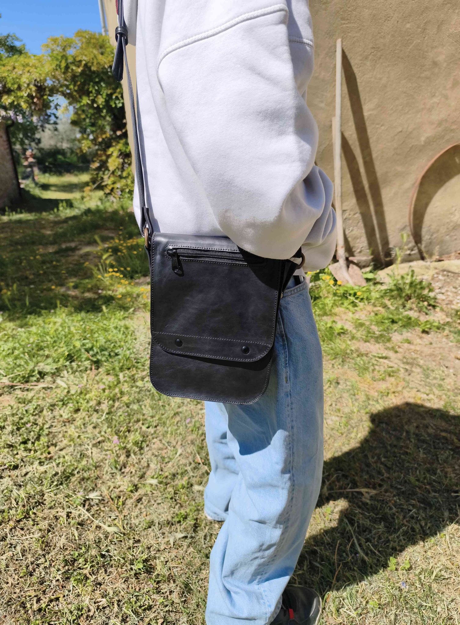 borsetto in pelle nero