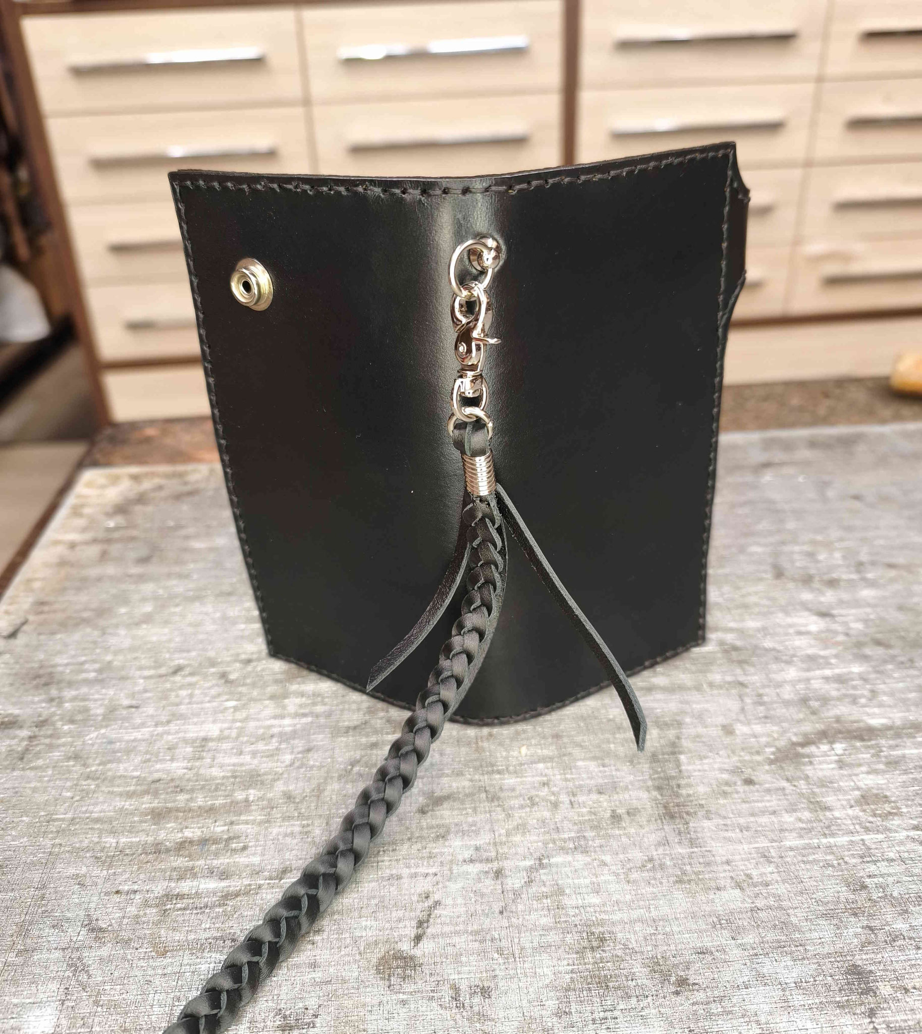 portafogli con catena nero
