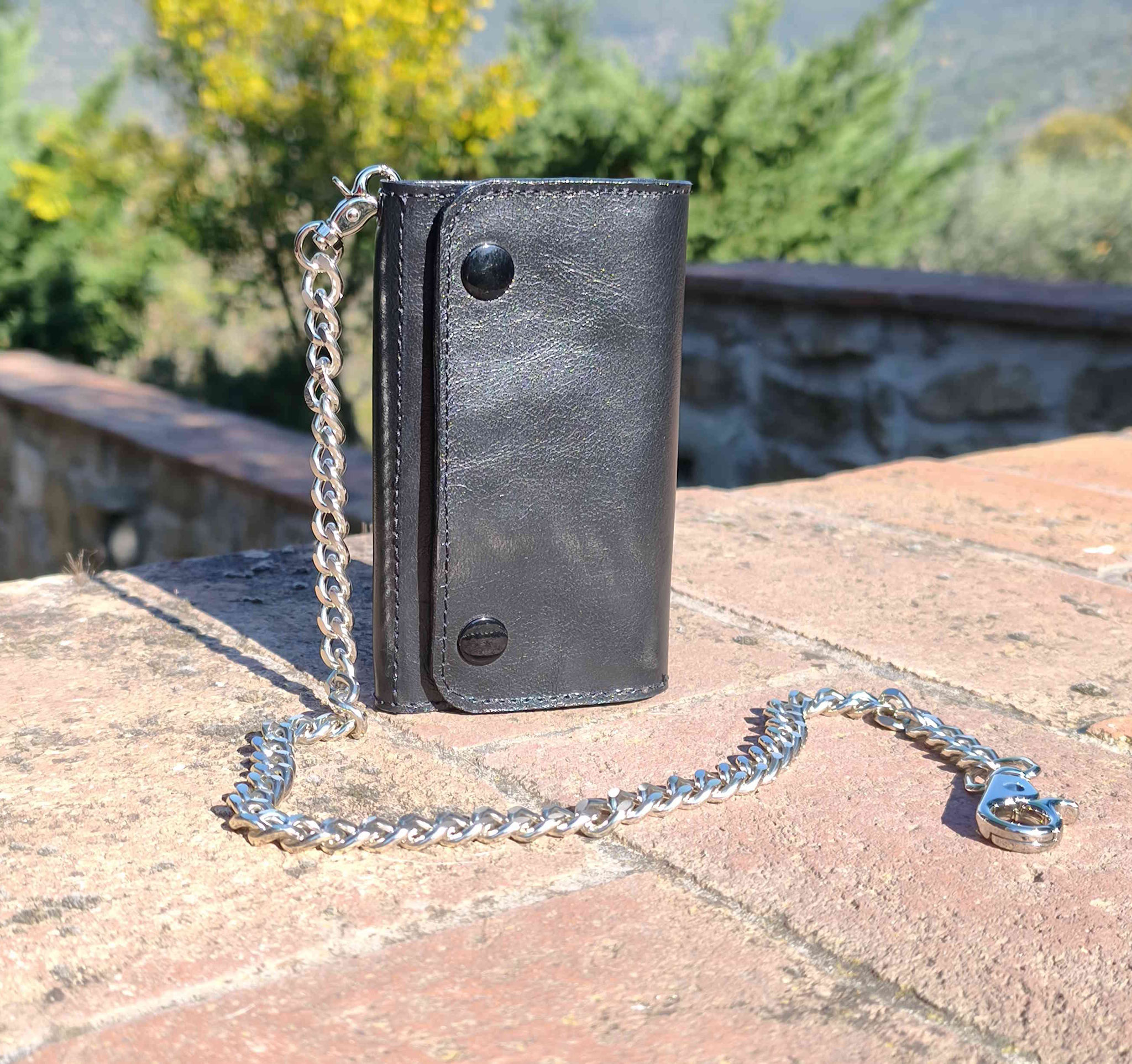 portafogli con catena nero