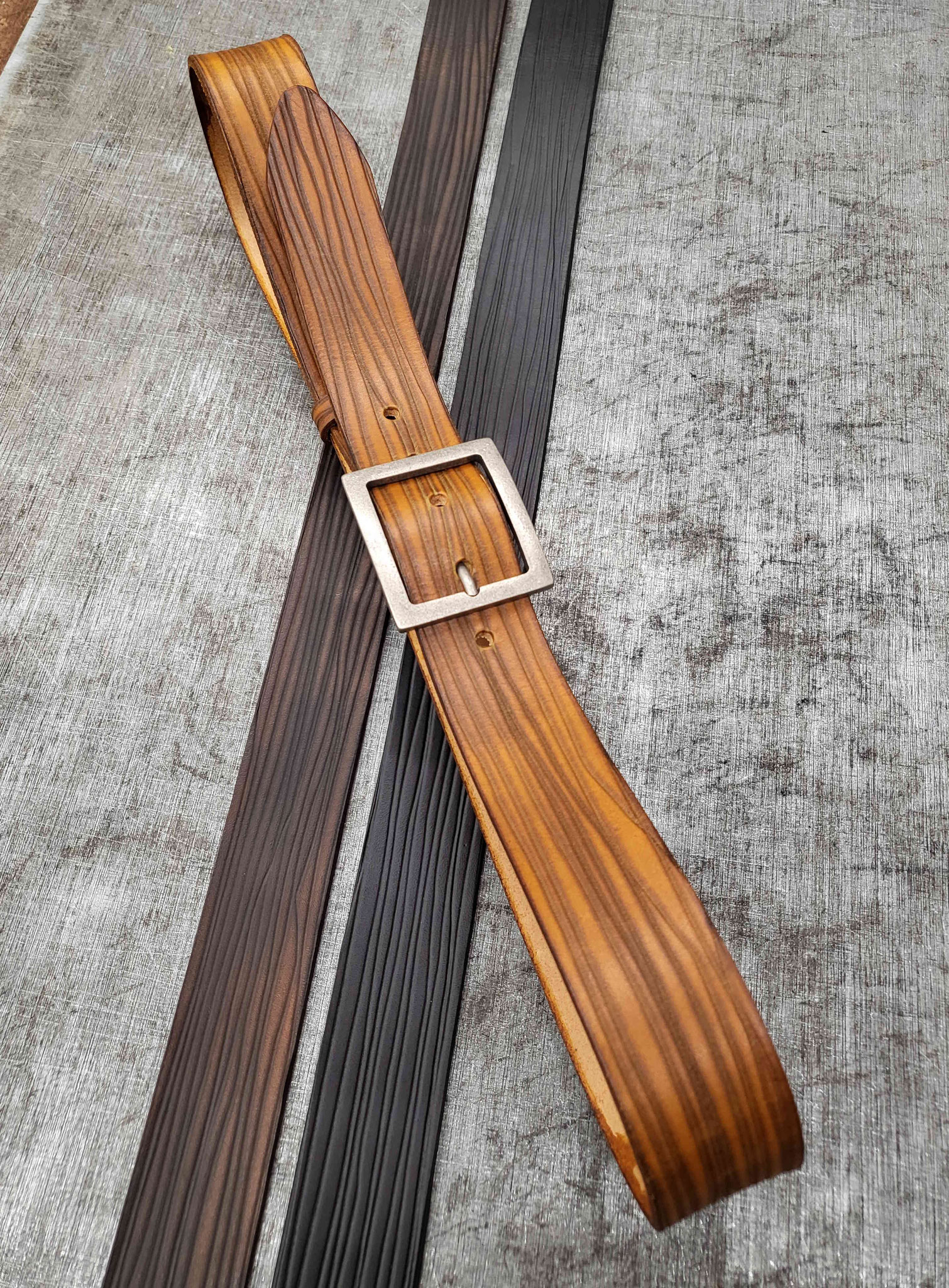 cintura cuoio marrone chiaro