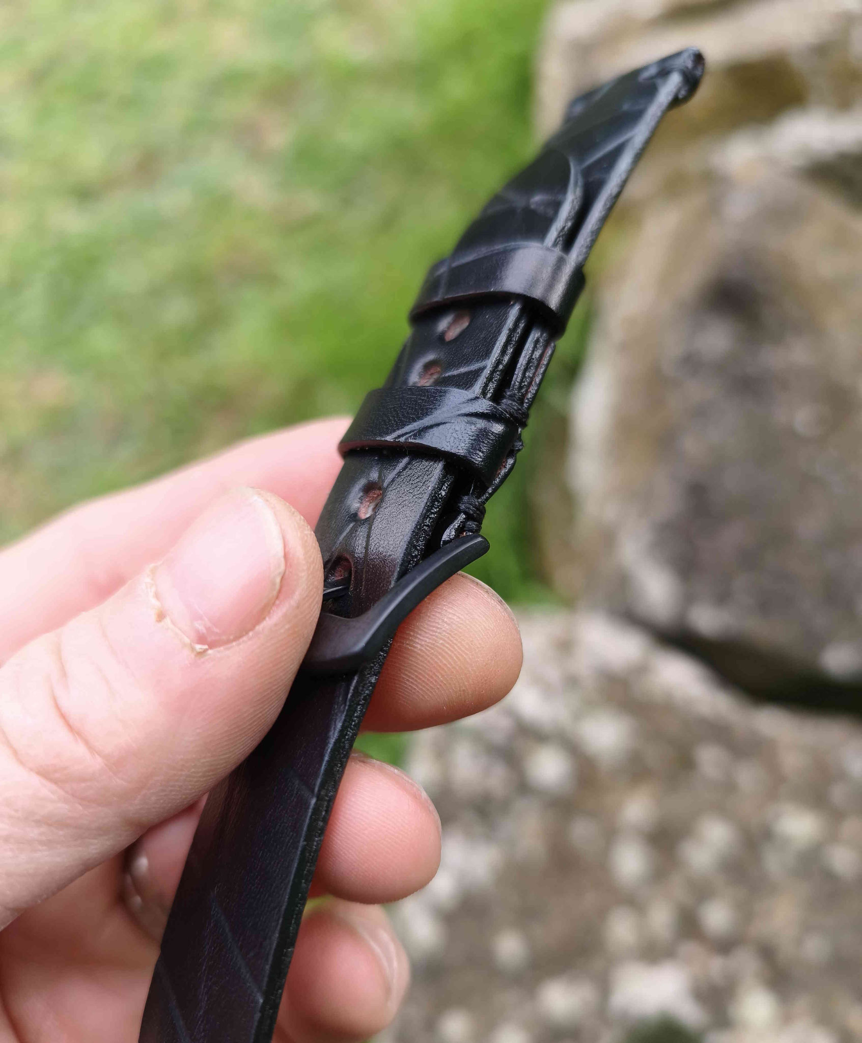 cinturino in pelle nero