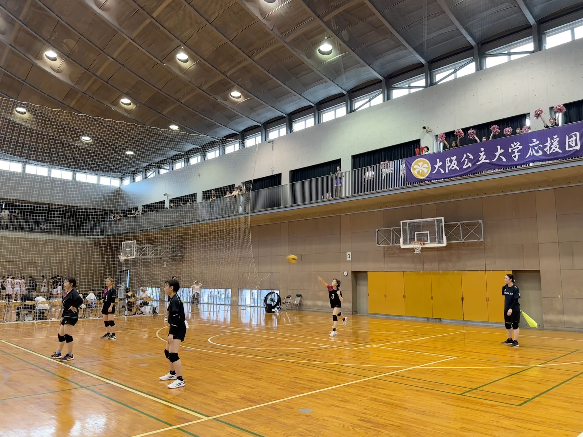 大阪公立大学の３番のサーブに手を焼きましたね。