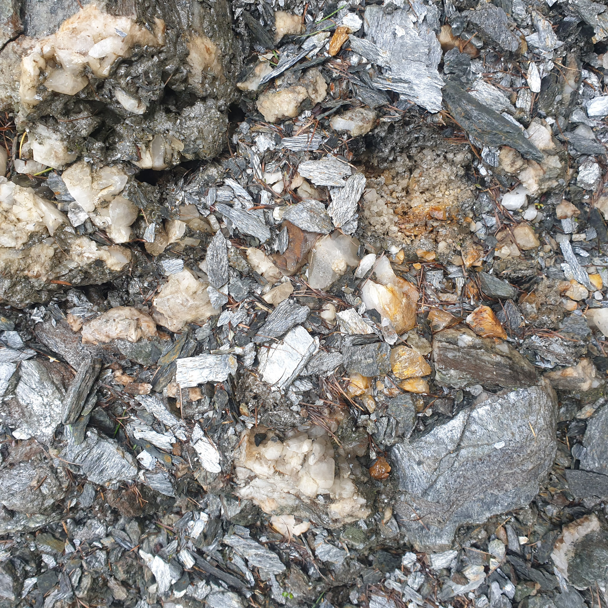 ...a pocket, completely collapsed and nearly everything broken...