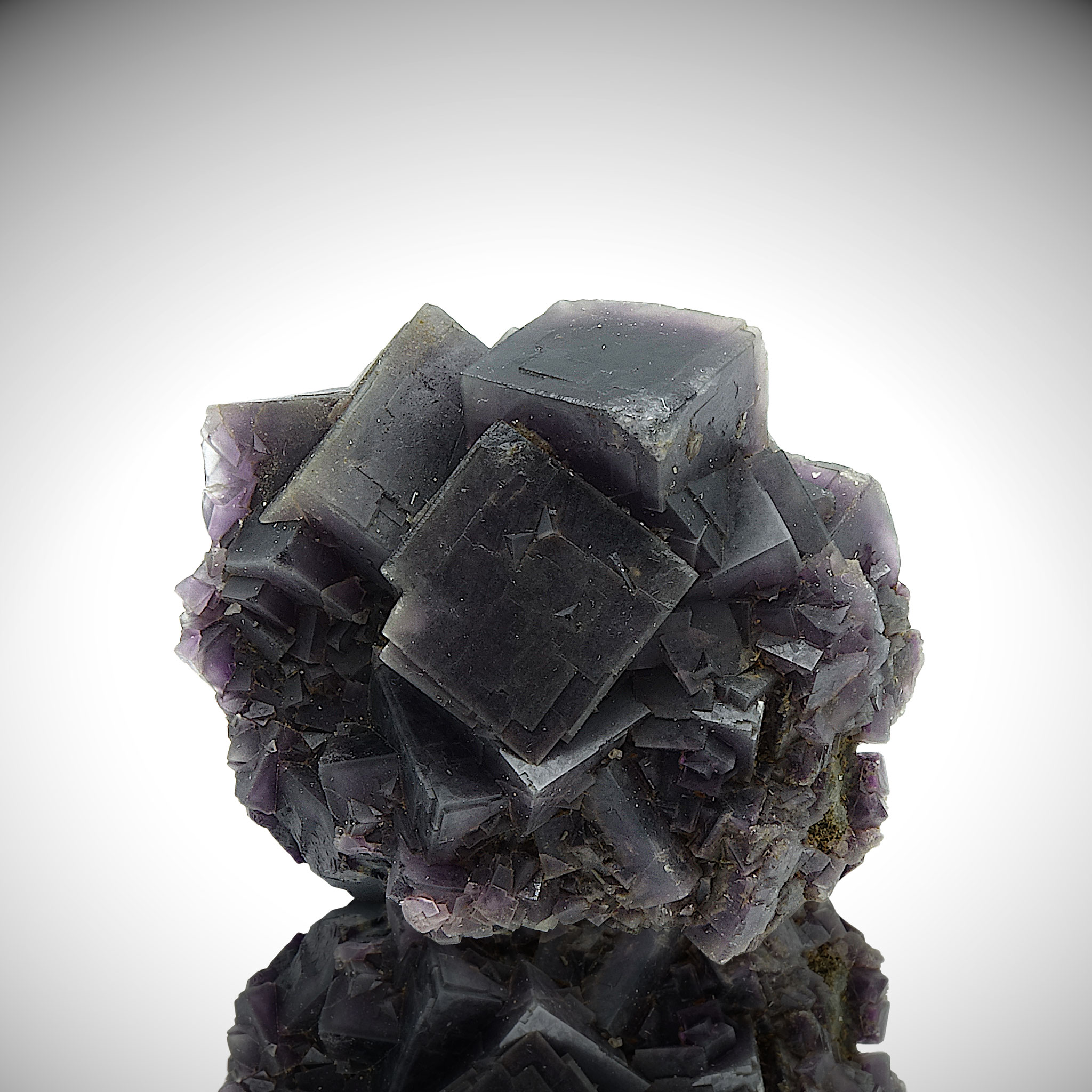 Fluorit/ Bergkristall, Gipfelkluft/Weißeck/Muhr/Lungau, 7 x 5 x 4,5 cm