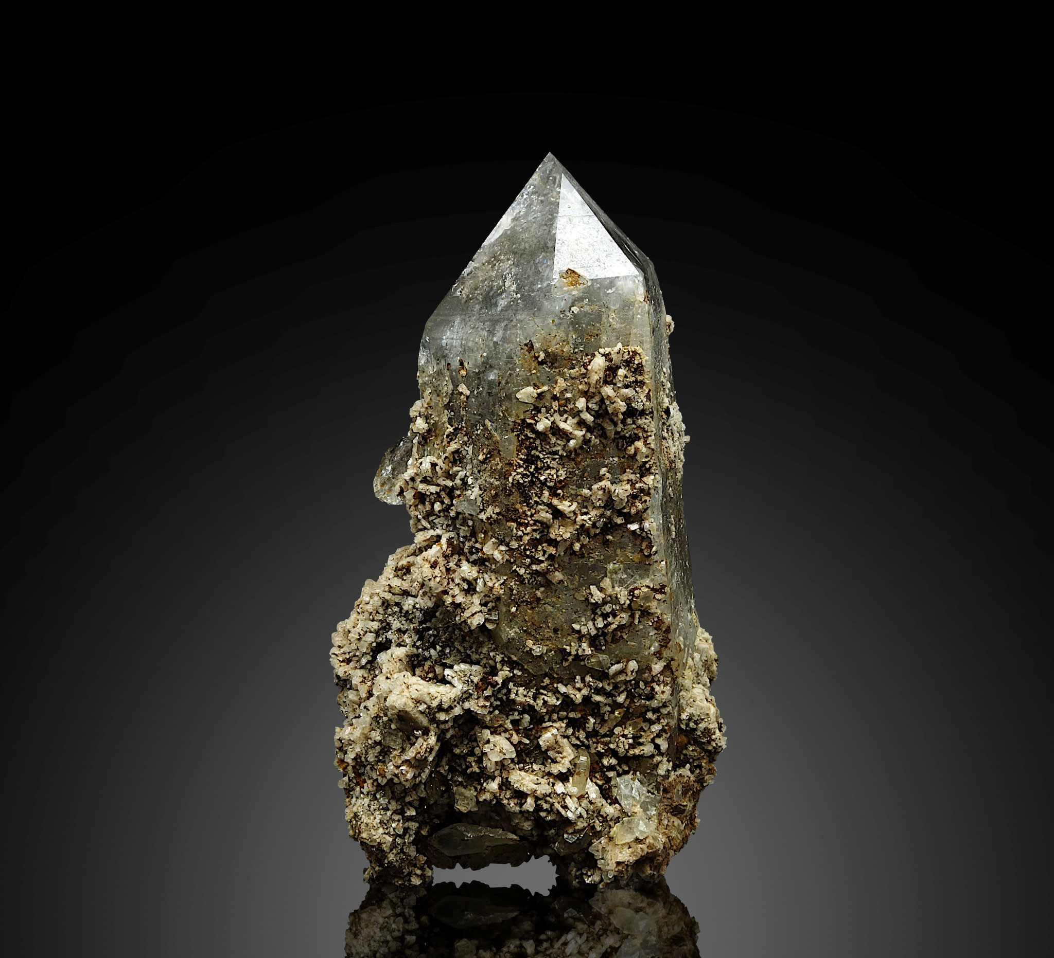 Bergkristall/Albit, "Ameliekluft" Lungau 2015, ca. 13 cm hoch 