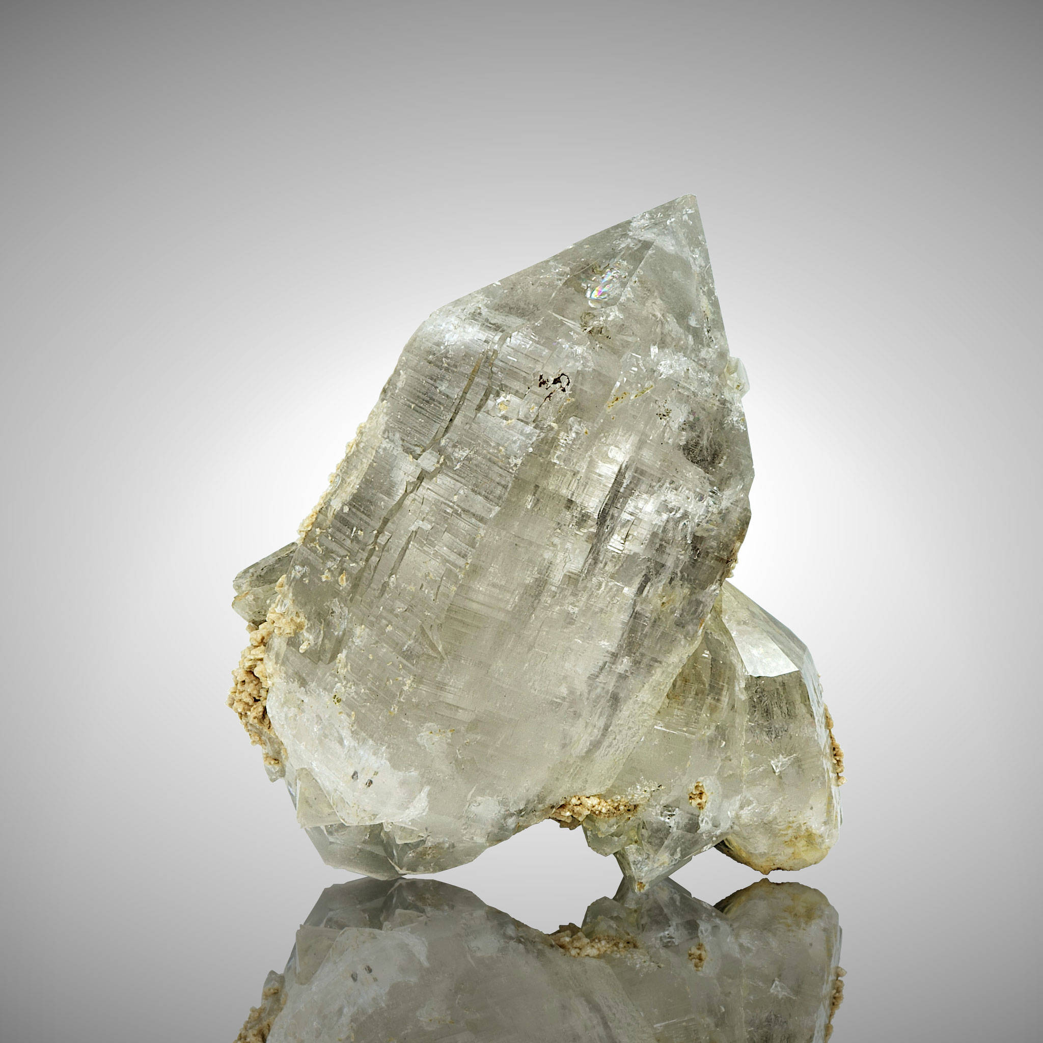 Bergkristall/Albit, Schwimmer/Doppelender "Ameliekluft" Lungau 2014, ca. 17 cm (1)