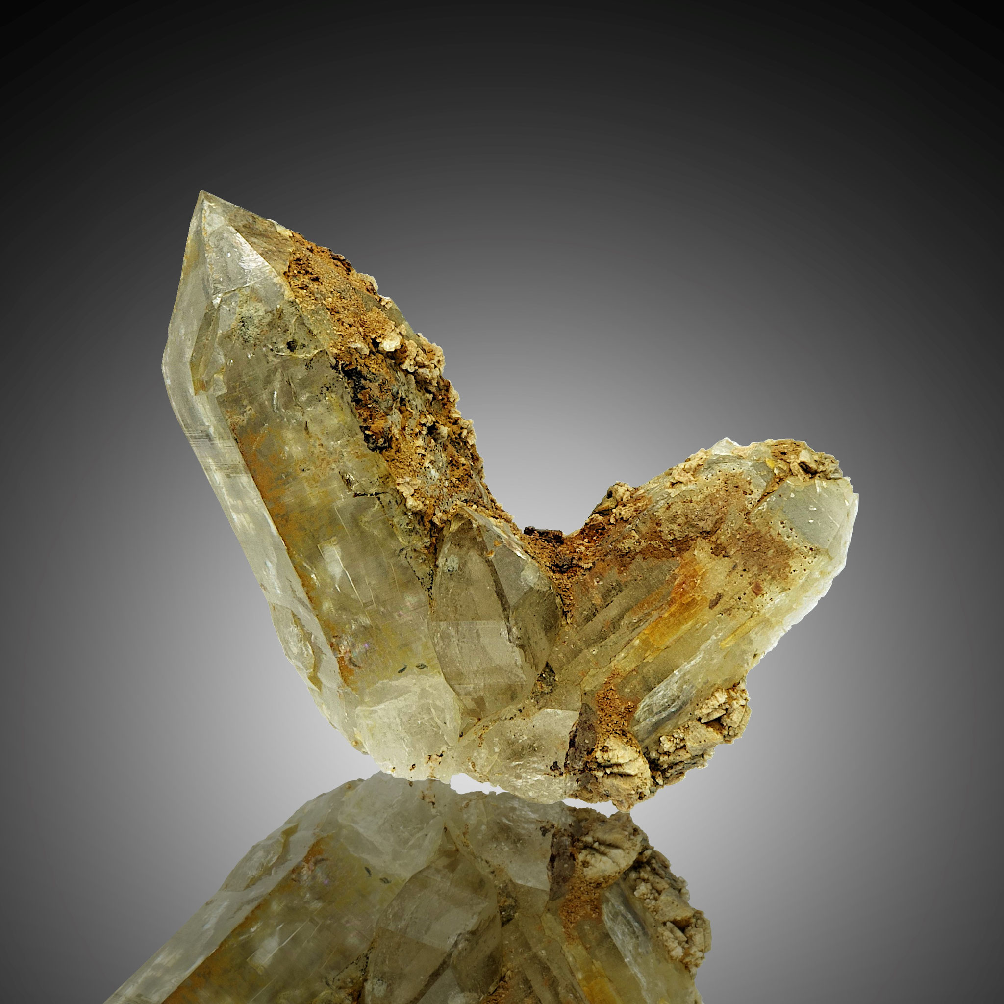 Bergkristall/Albit, "Ameliekluft" Lungau 2014, der Kristall misst ca. 13,5 cm