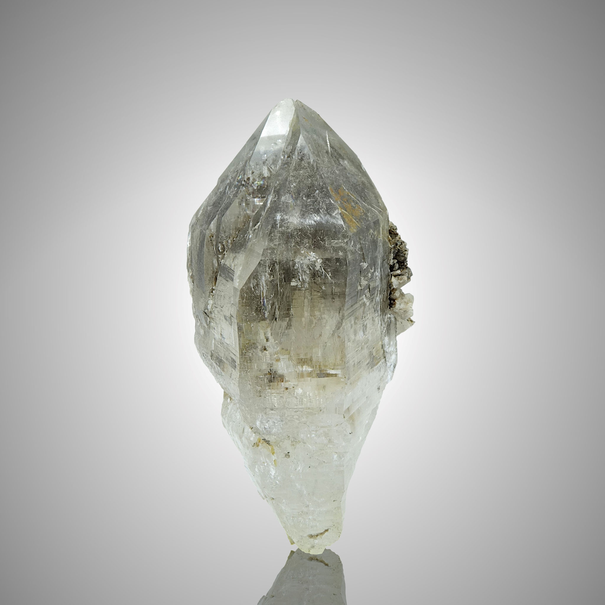 Bergkristall/Albit, szepterähnlicher Aufbau, "Ameliekluft" Lungau 2014, ca. 9 cm 