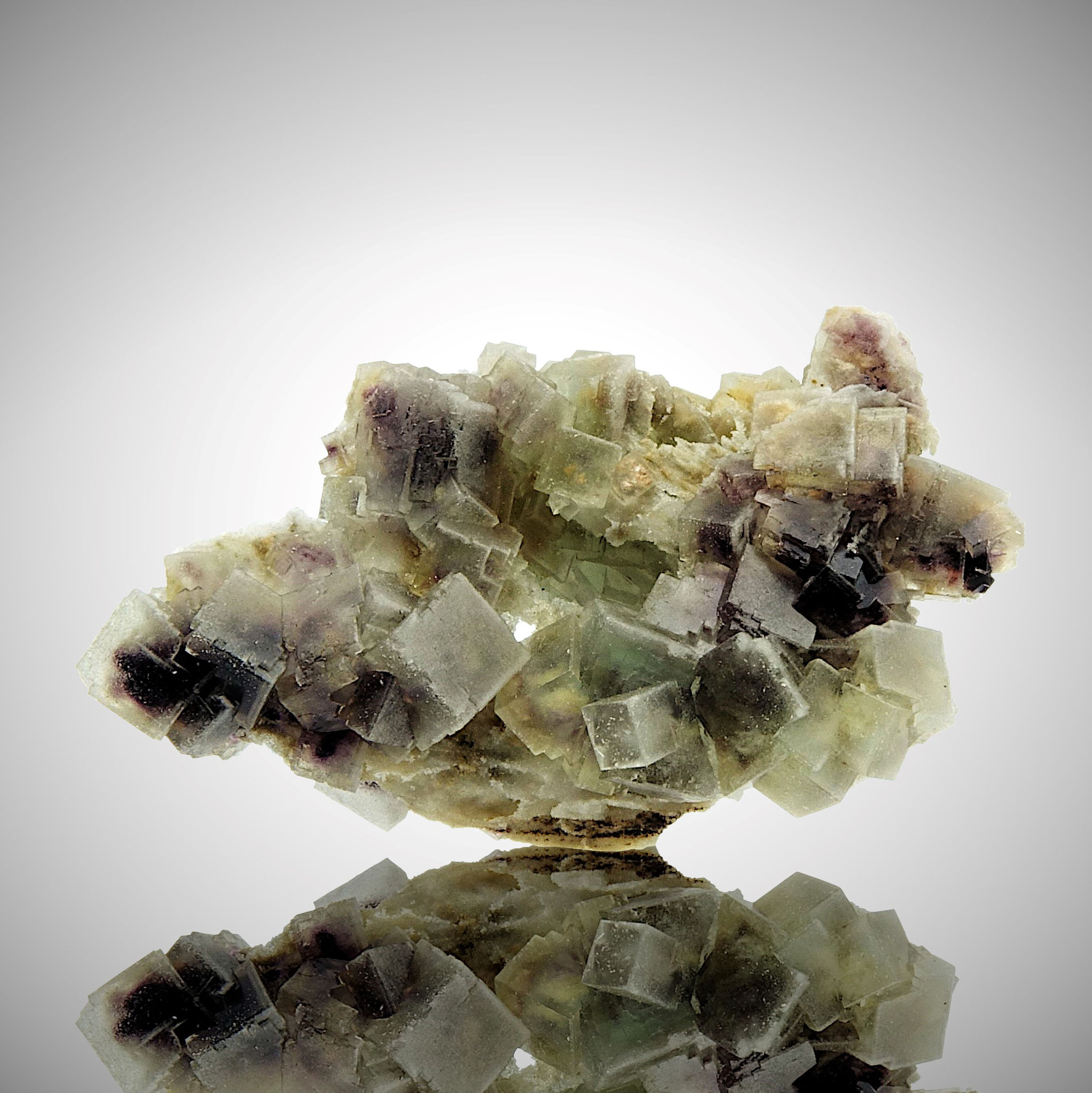 Fluorit auf Quarz, Lungau/Salzburg,  5,2 x 3,2 x 1,8 cm