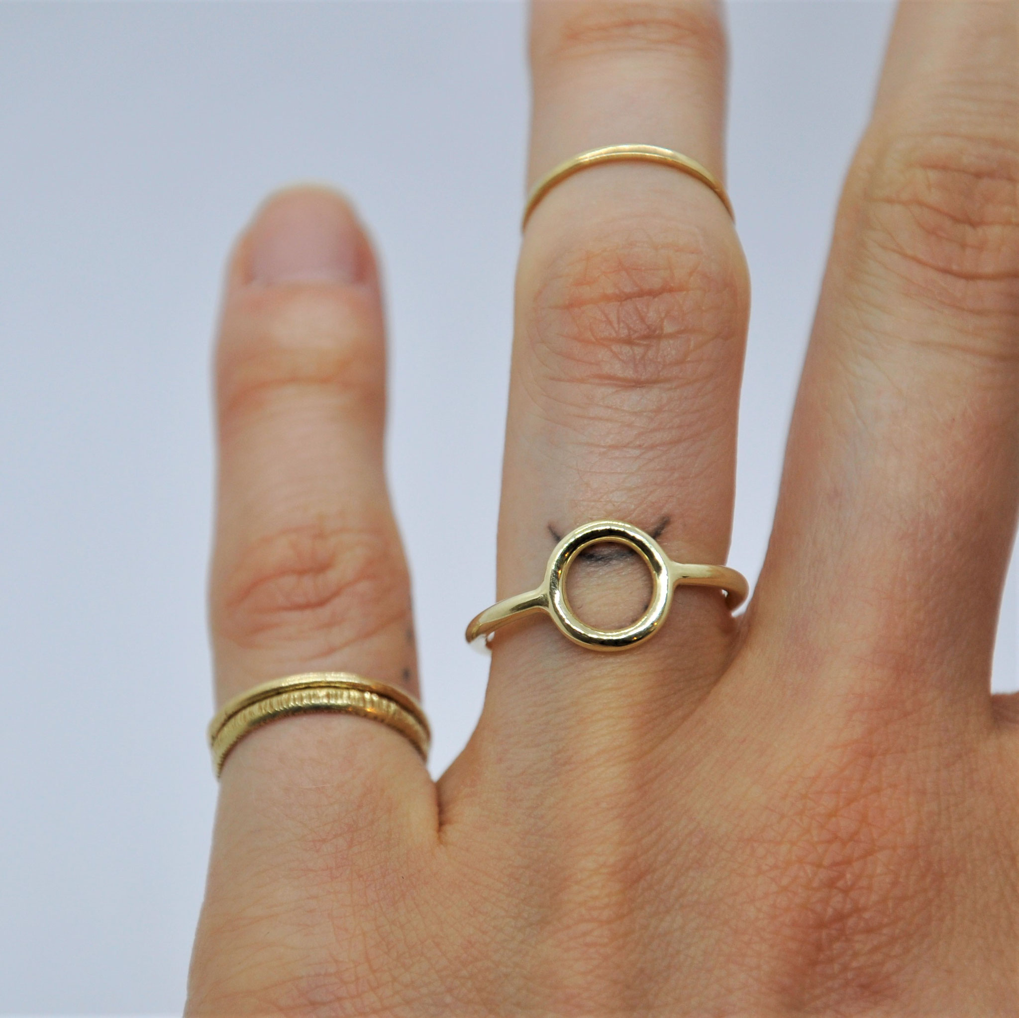 NACHHER: Ring mit kreisförmigem Vorderteil