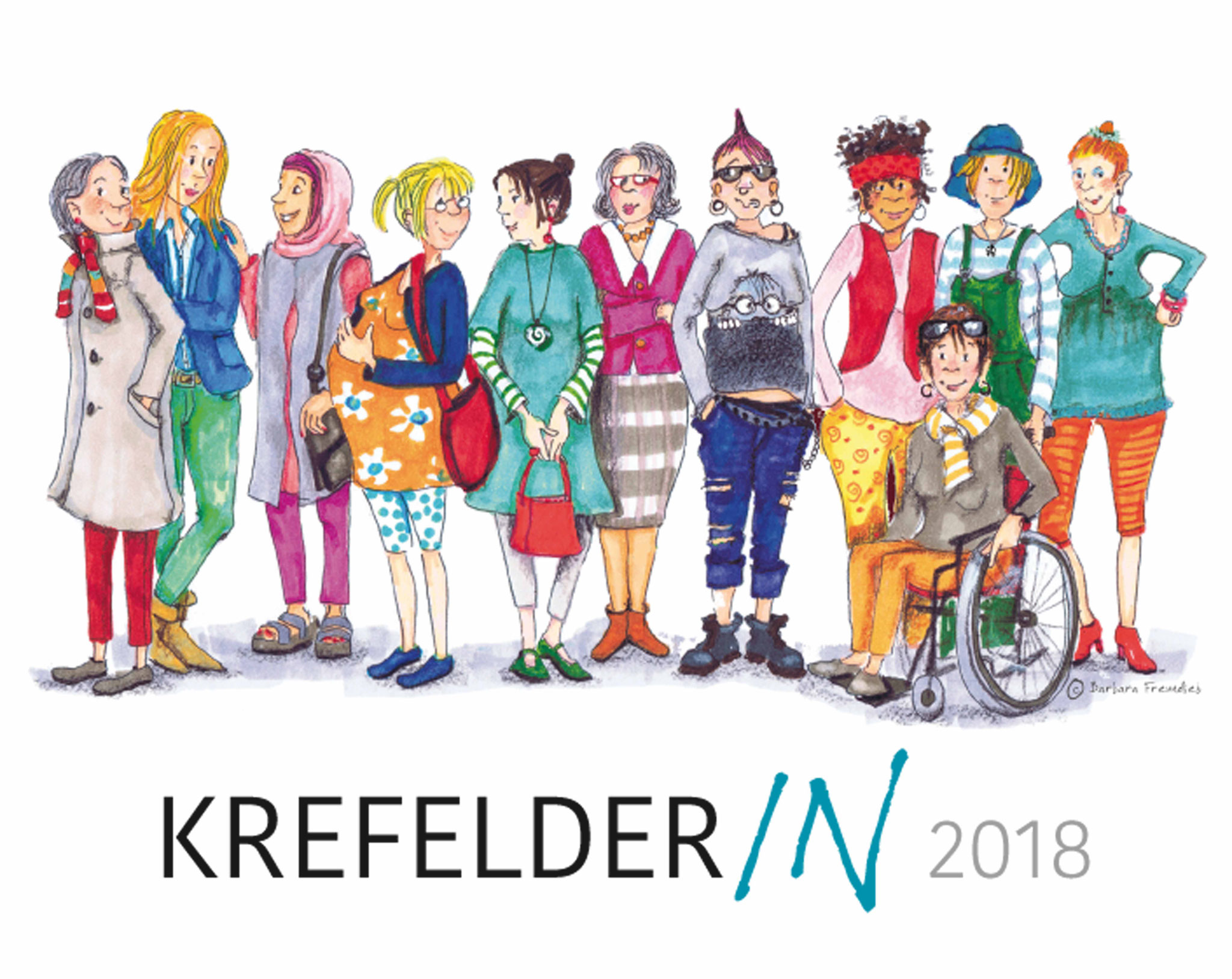 Illustrationen für den Krefelder Frauenkalender 2017 und 2018