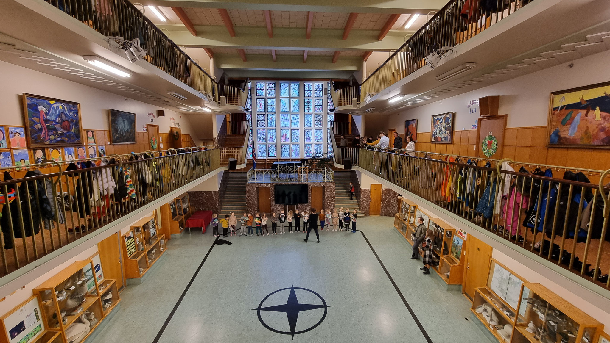 Laugarnesskoli Primary School (wereld- en leesschool) in Reykjavik, IJsland
