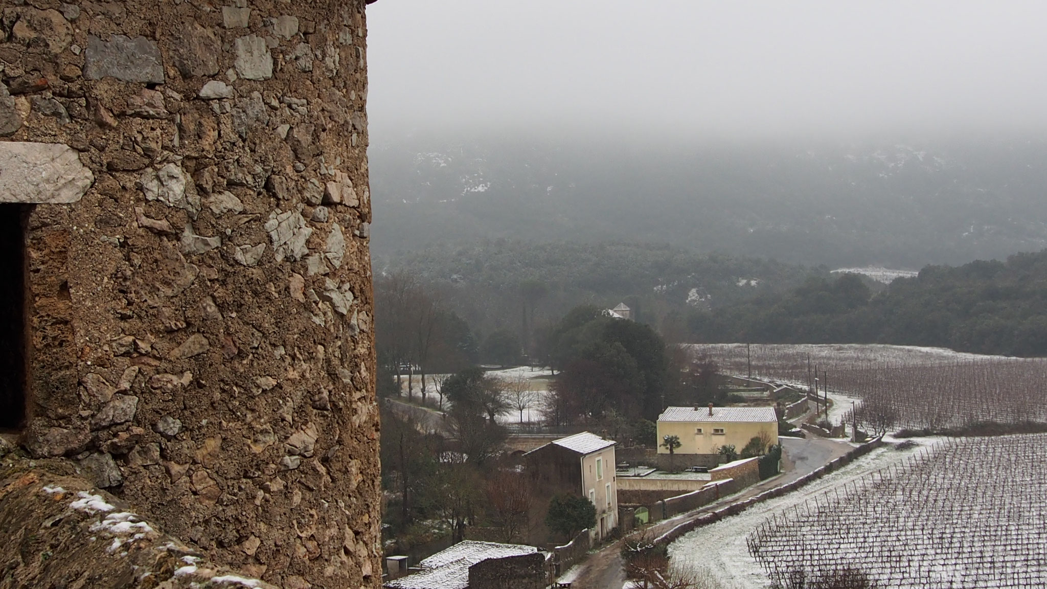 la Buèges sous la neige