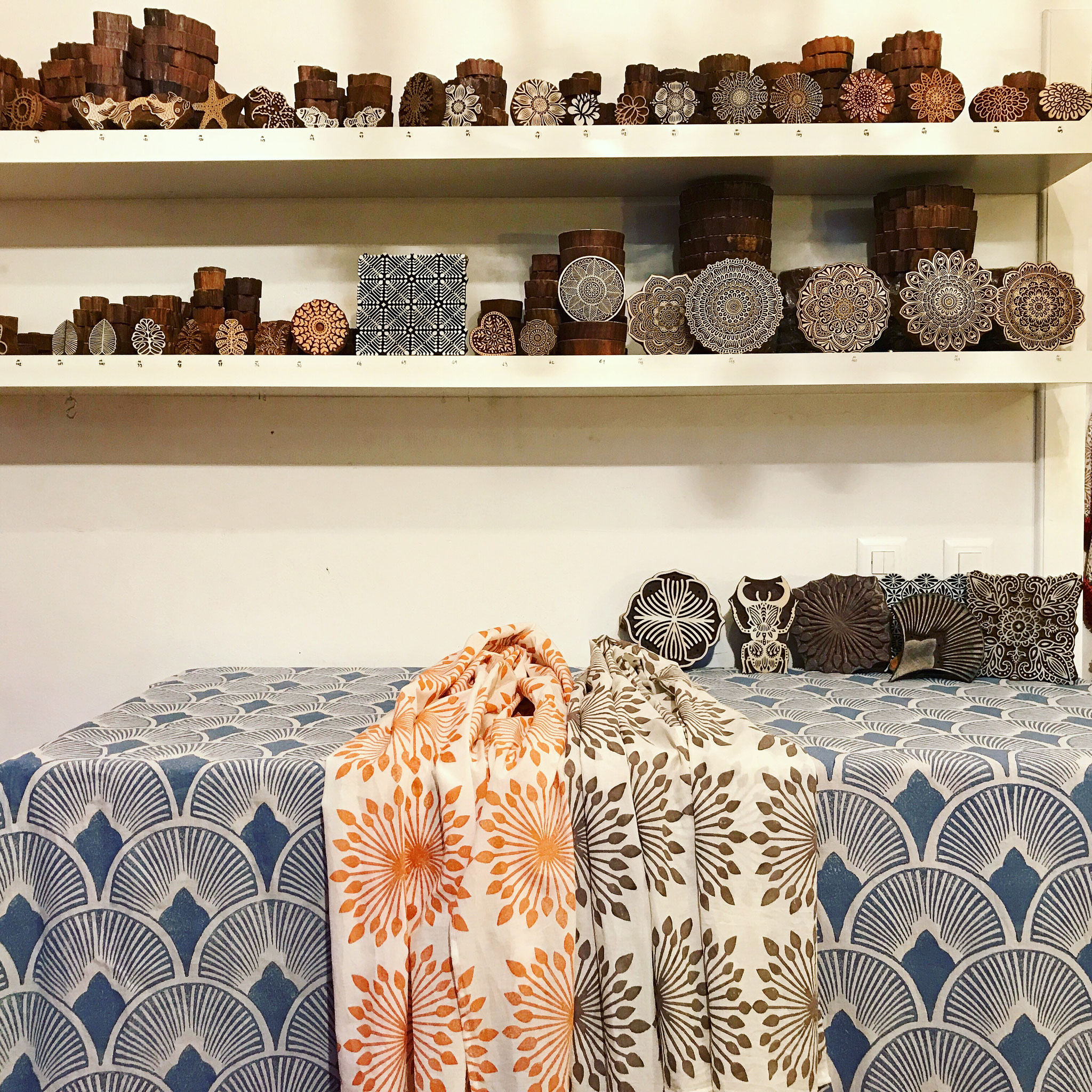 Blockprint Stoffdruck Workshop mit traditionellen indischen Drucktechniken