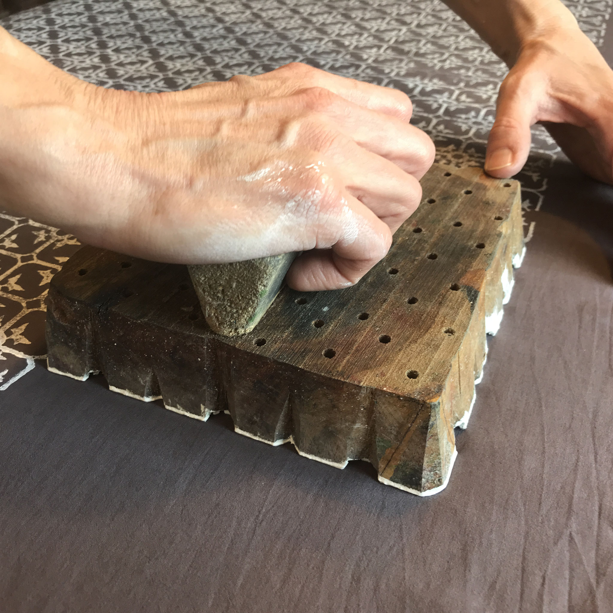 Block Print Druck aus einem Druckkurs im Atelier Wädenswil