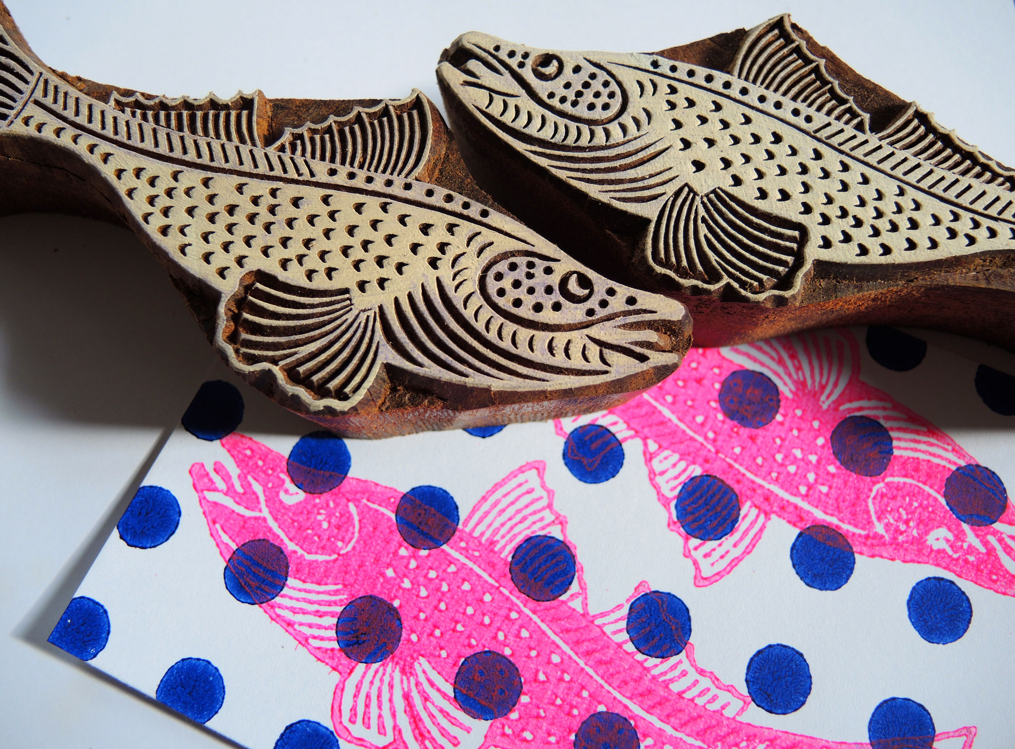 Fischdruck auf Papier