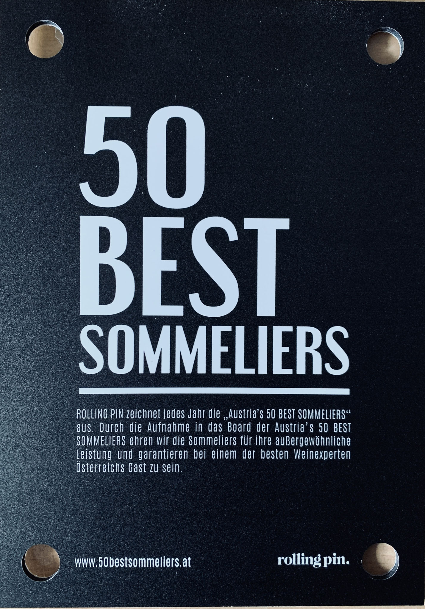 50 Best Sommeliers Rolling Pin 