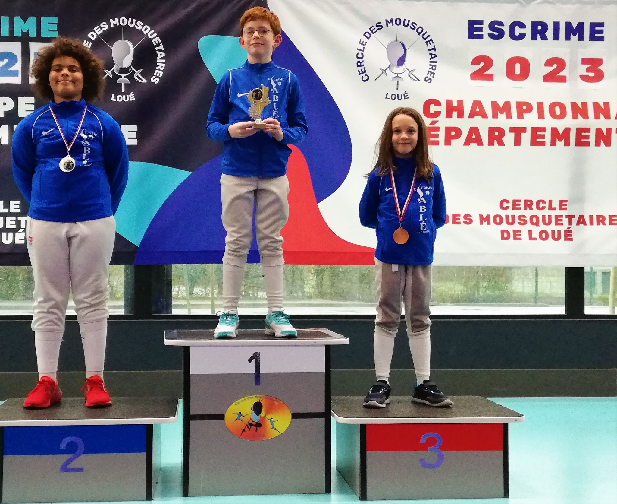 Podium M11 avec Maël, Anicet et Mathys