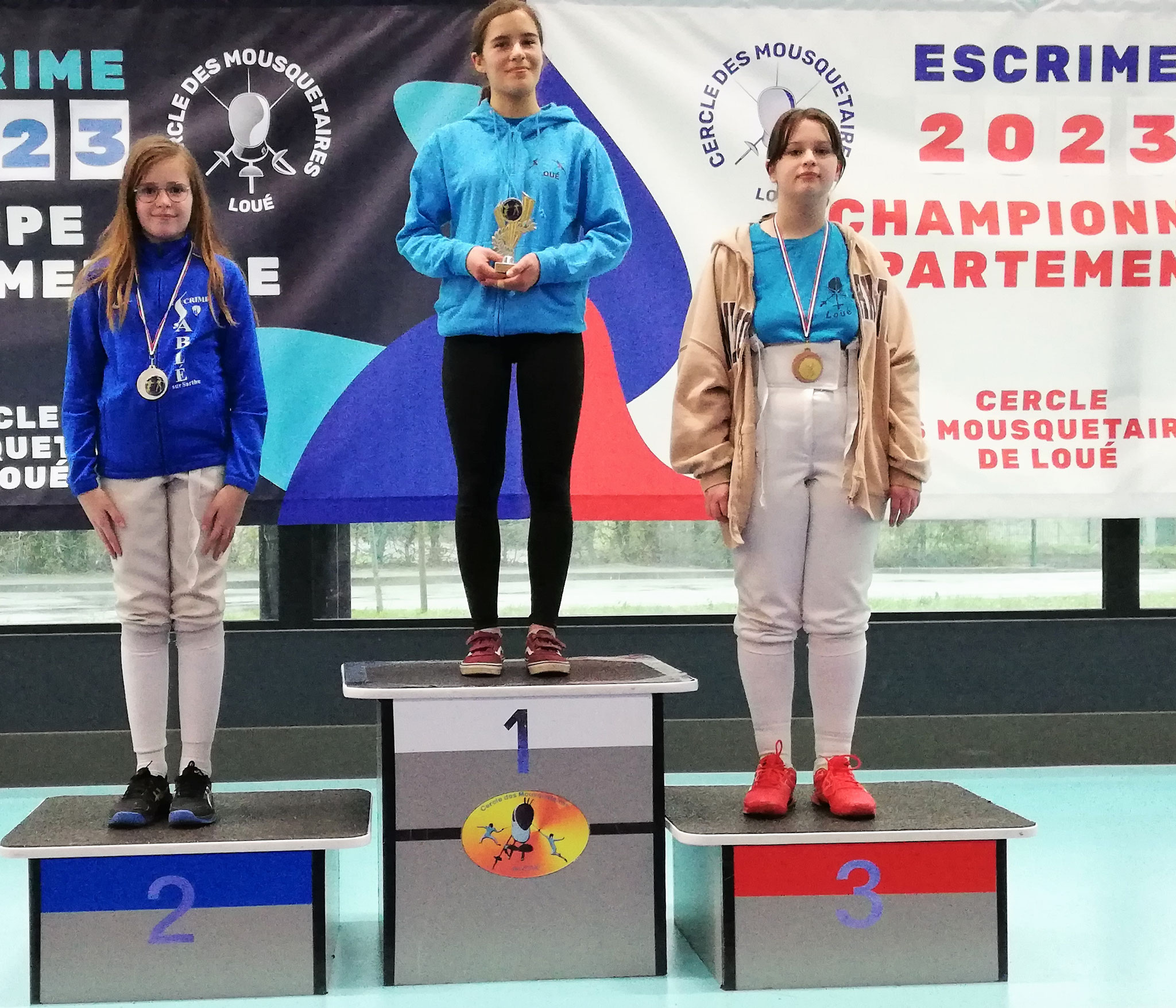 Podium M15 avec Manon 2ème