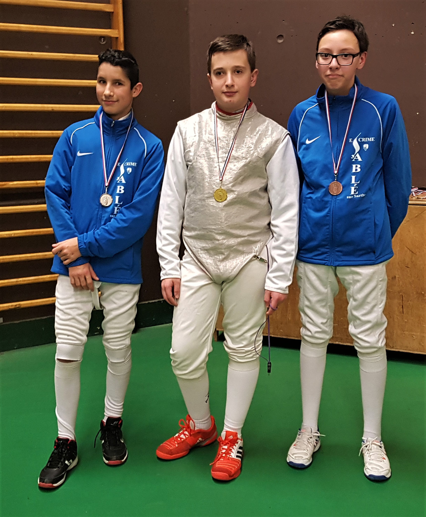 podium M15 Thibaut 2ème et Mathis 3ème