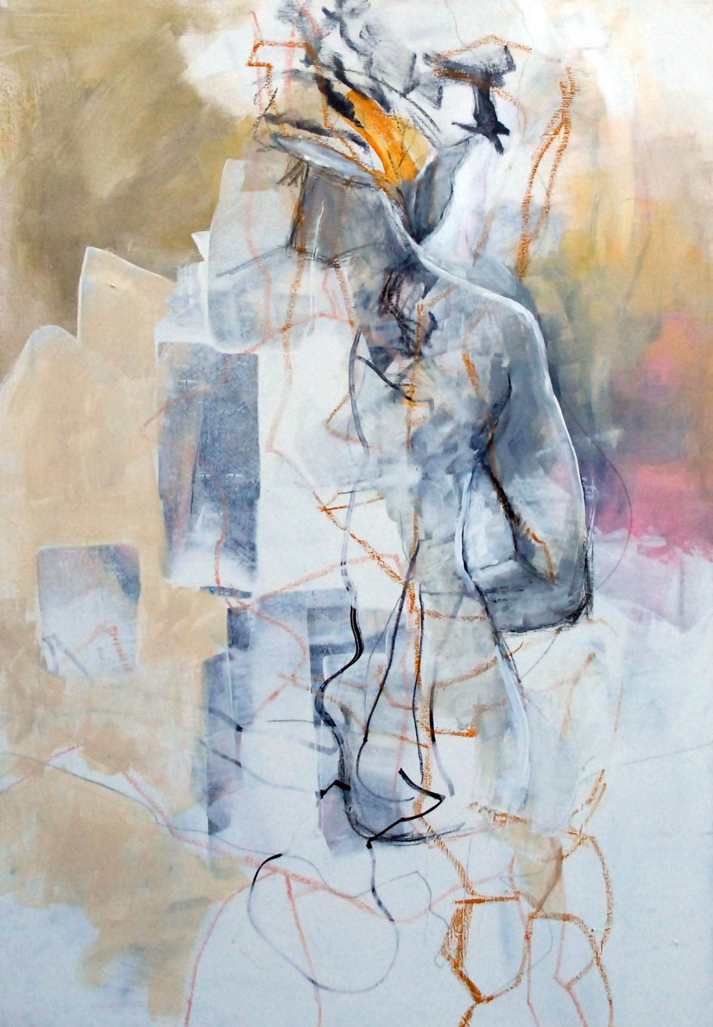 Back, Acryl und Stifte auf Leinwand, 100cm x 70cm