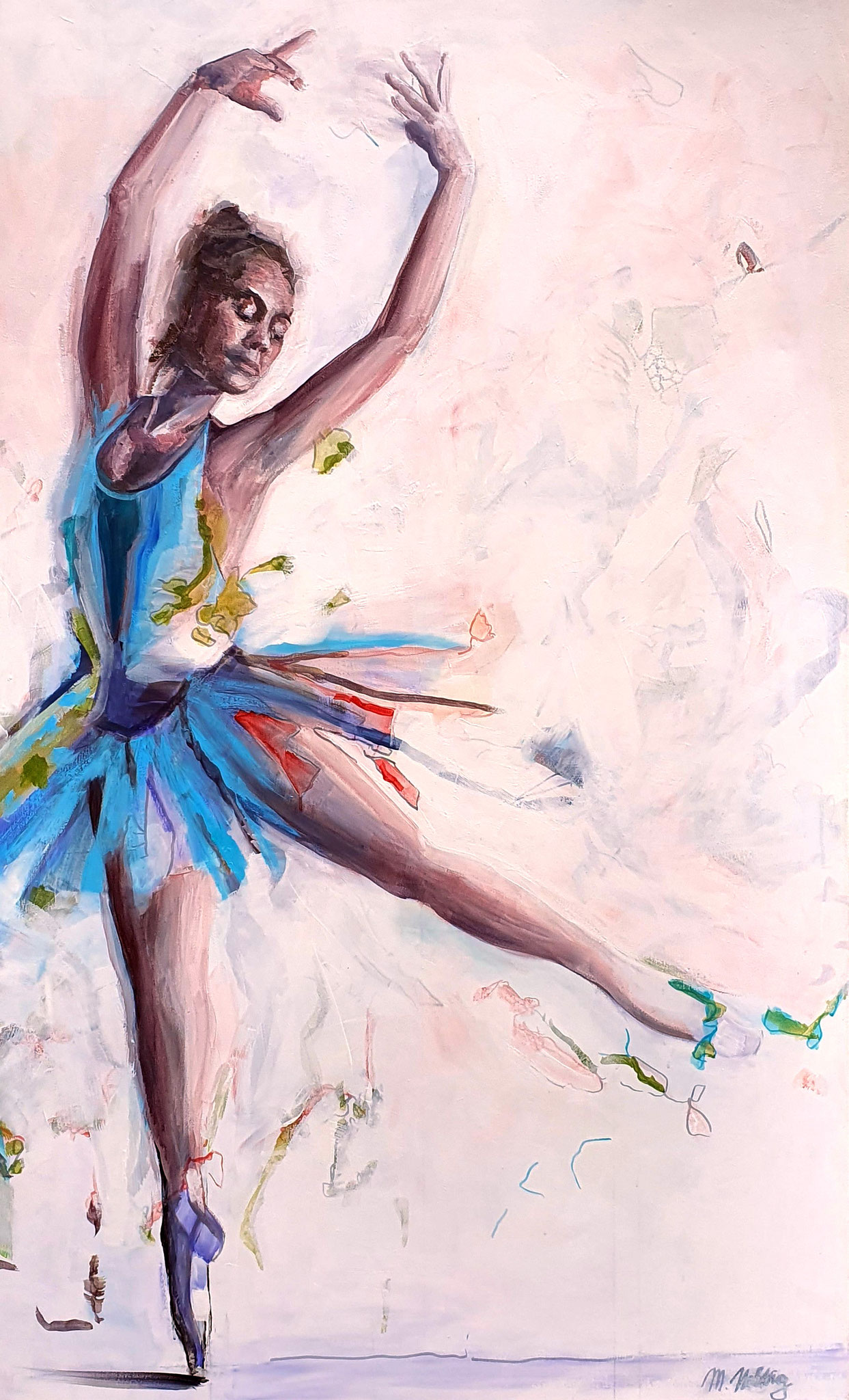 Pirouette, Acryl auf Leinwand, 130cm x 80cm