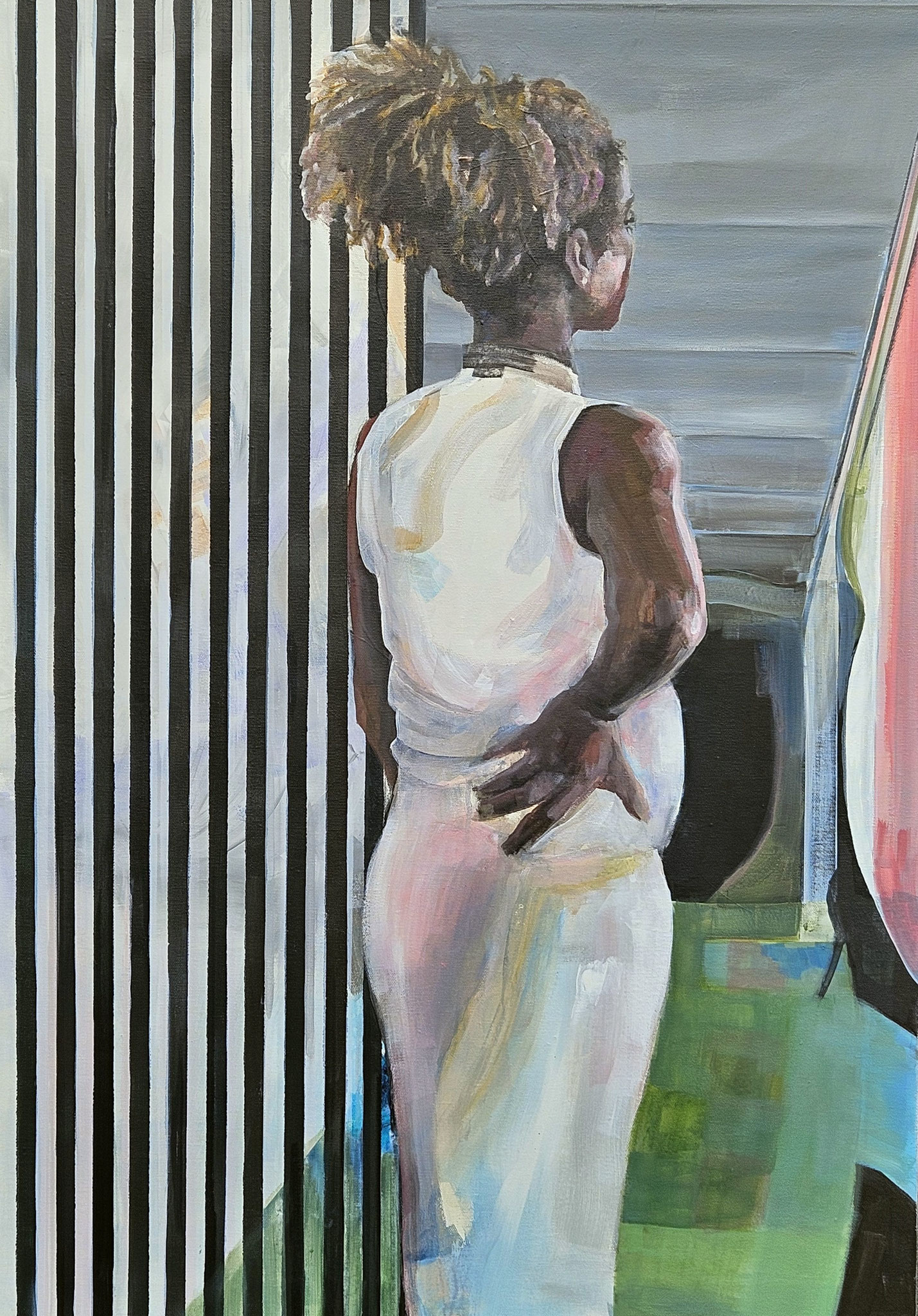 Sarah, Mixed Media auf Leinwand, 10cm x 70cm