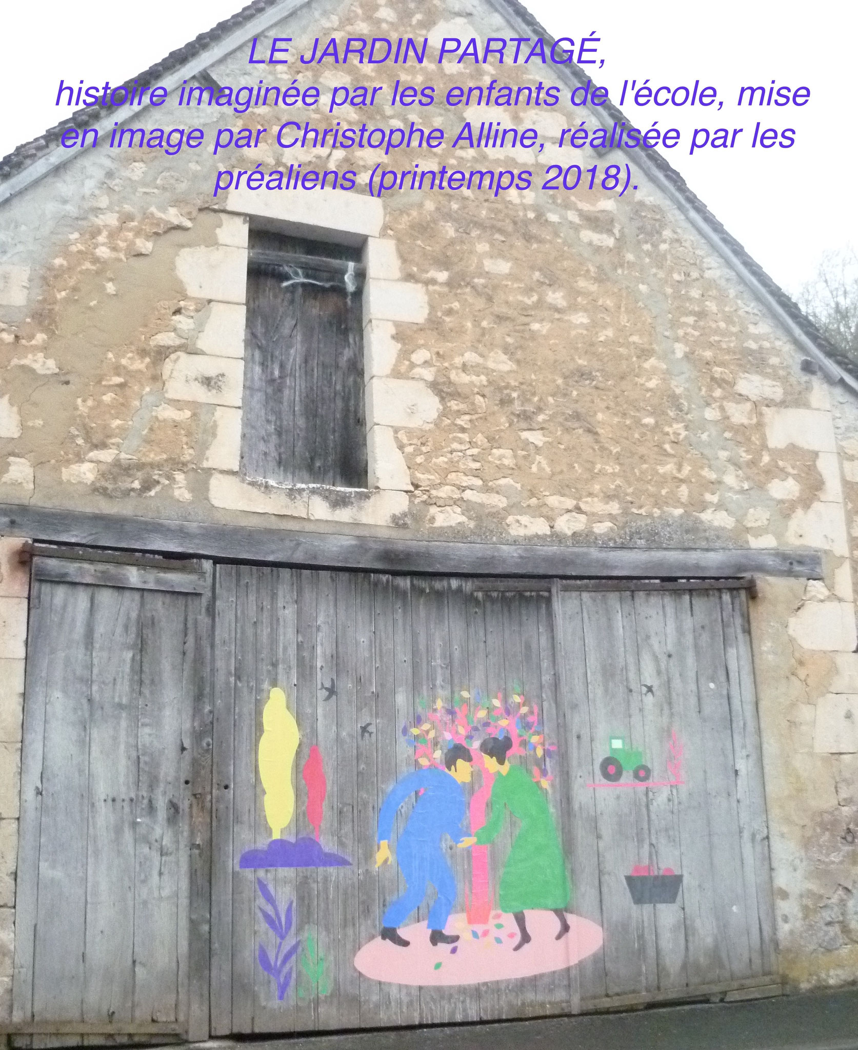 LE JARDIN PARTAGÉ, histoire imaginée par les enfants de l'école, mise en image par Christophe Alline, réalisée par les préaliens (printemps 2018).