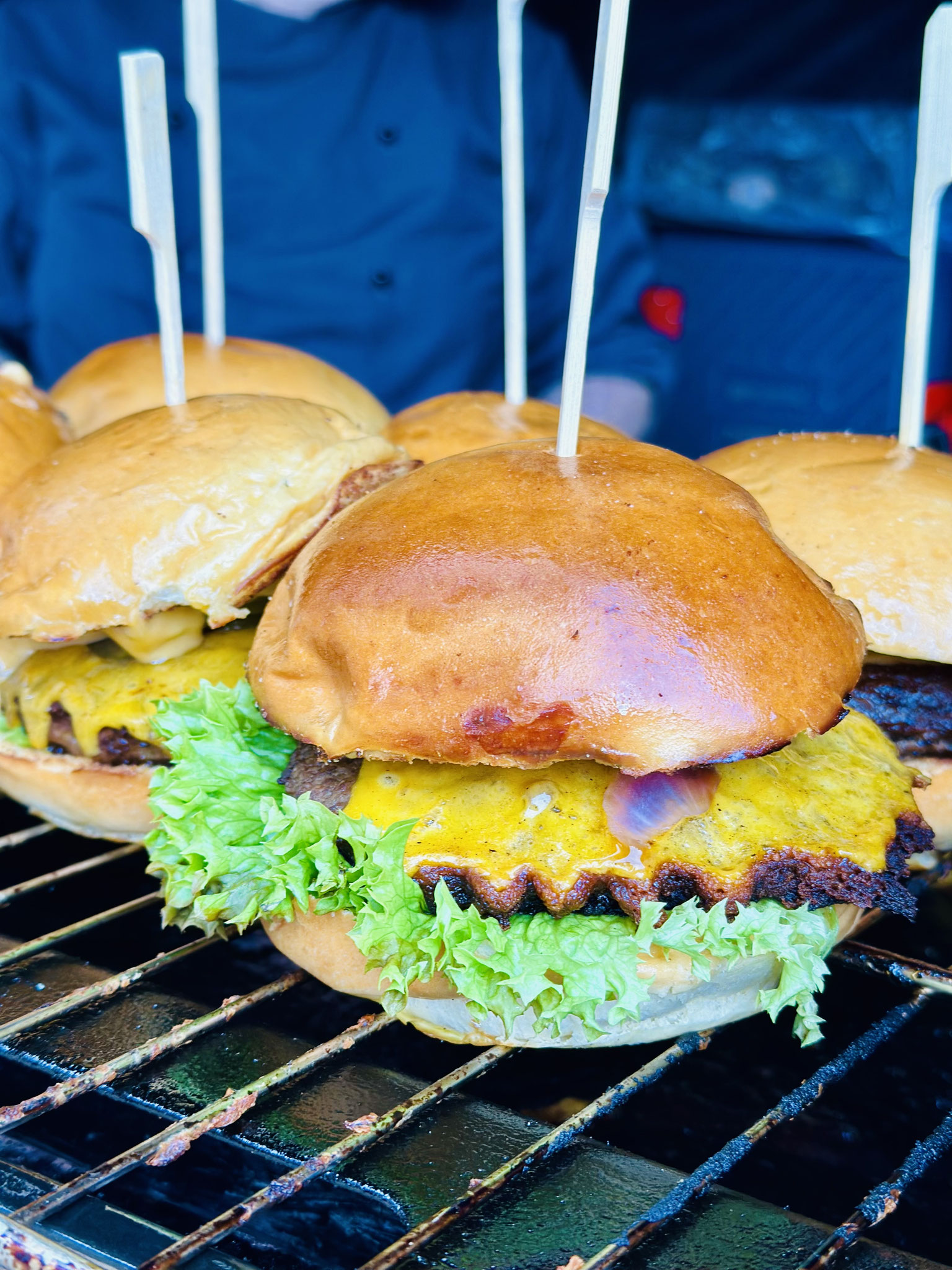 Der leckere fertige Burger