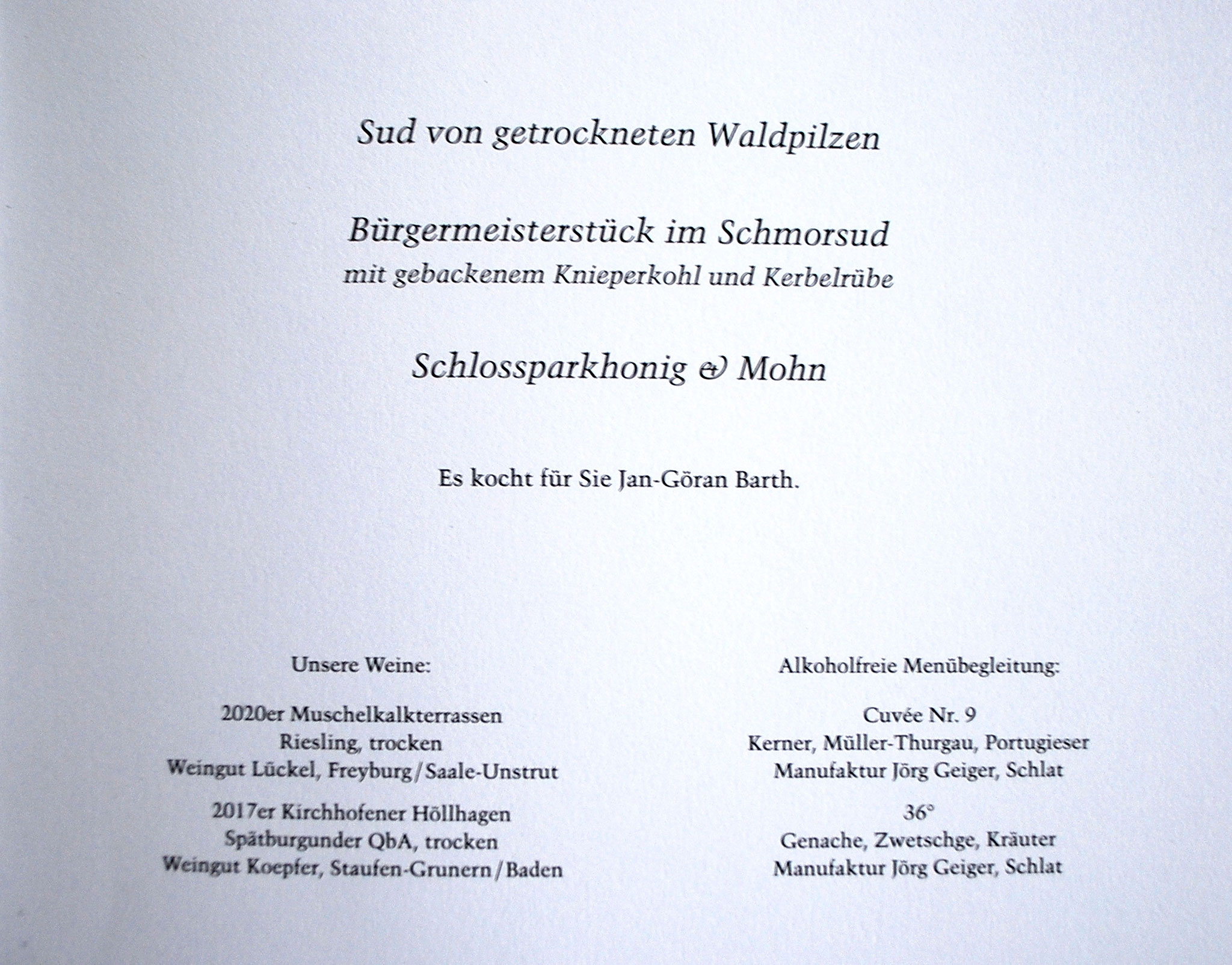 Das Festmenü